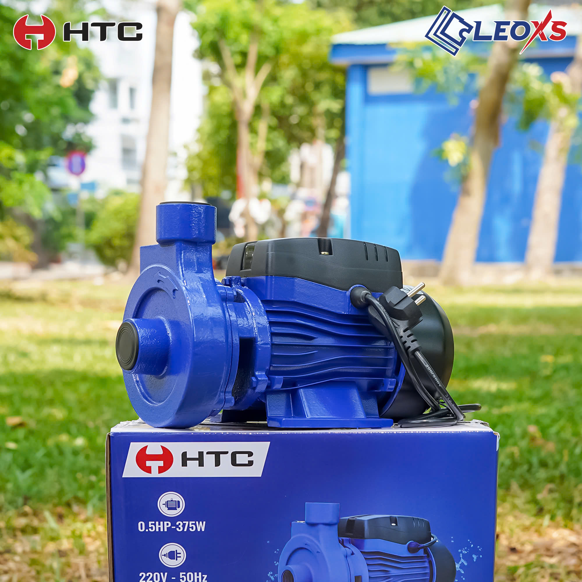 Máy Bơm Nước Ly Tâm 375W HT1DK-18 – Bơm Tưới Tiêu Dân Dụng 105L/Phút Họng 34mm Có Rơ Le Nhiệt