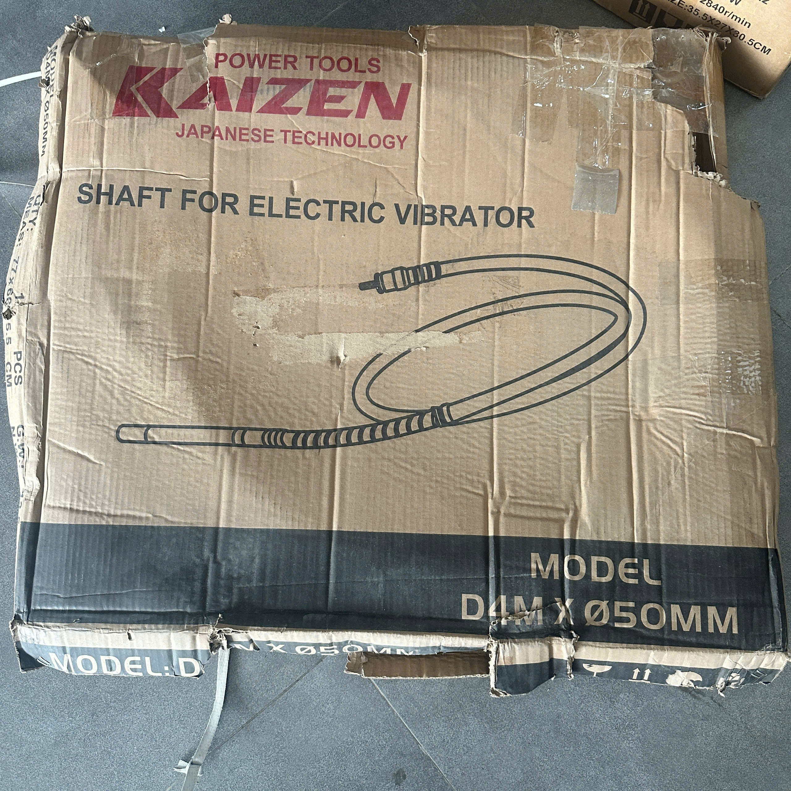 DÂY ĐẦM RUNG PHI 50-4M CHẠY ĐIỆN KAIZEN KZ50-4M CÓ 4 LỚP THÉP BÊN TRONG CÓ LÒ XO CHỐNG GÃY