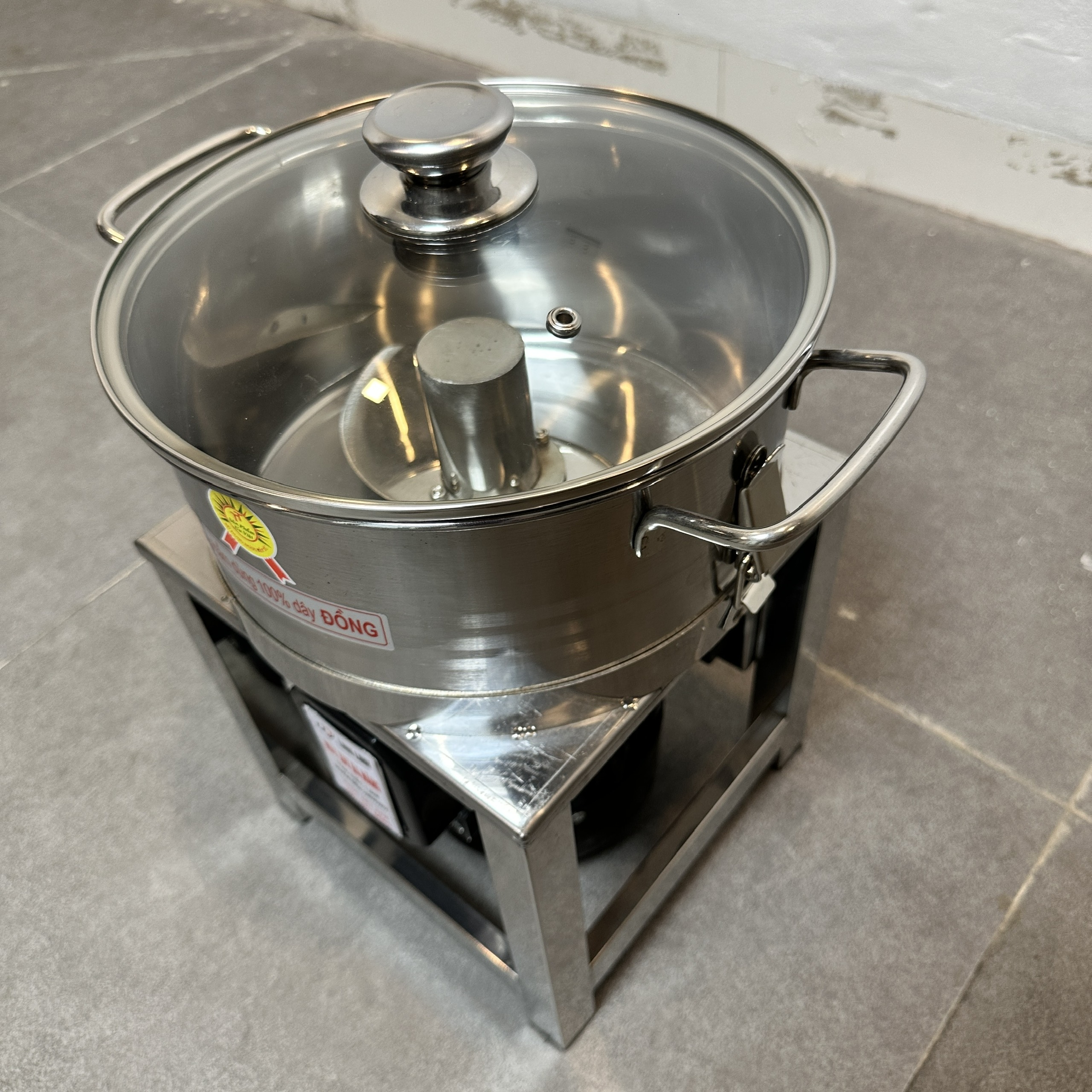 MÁY XAY KHÔ ĐA NĂNG 1300W XAY GIỀNG XẢ TỎI ỚT NỒI 24CM ĐÁY BẰNG KHUNG INOX – NỒI THÁO RỜI DAO THẢ 2 CÁNH