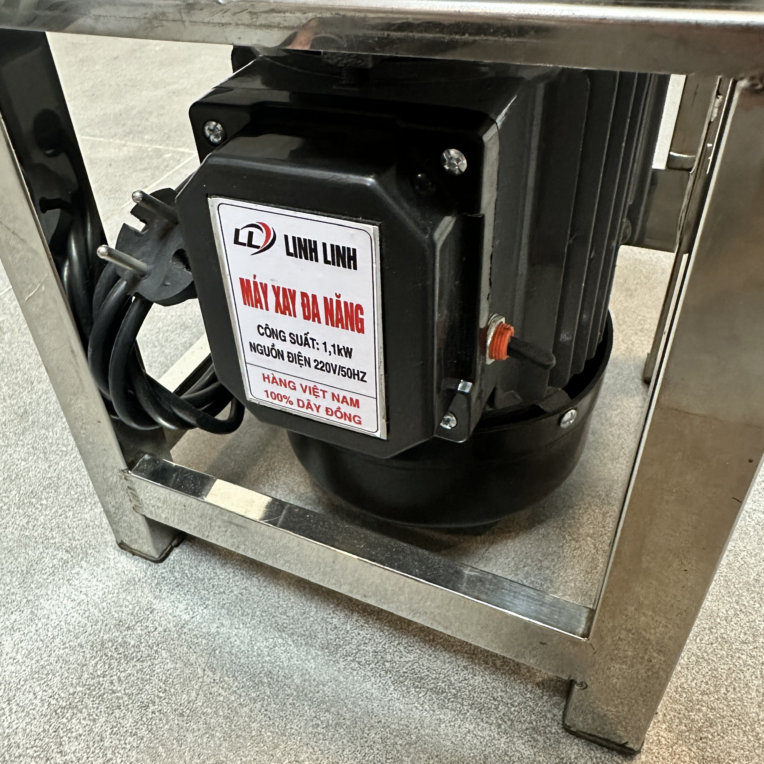 MÁY XAY KHÔ ĐA NĂNG 1100W XAY GIỀNG XẢ TỎI ỚT NỒI 22CM ĐÁY BẰNG KHUNG INOX – NỒI THÁO RỜI DAO THẢ 2 CÁNH