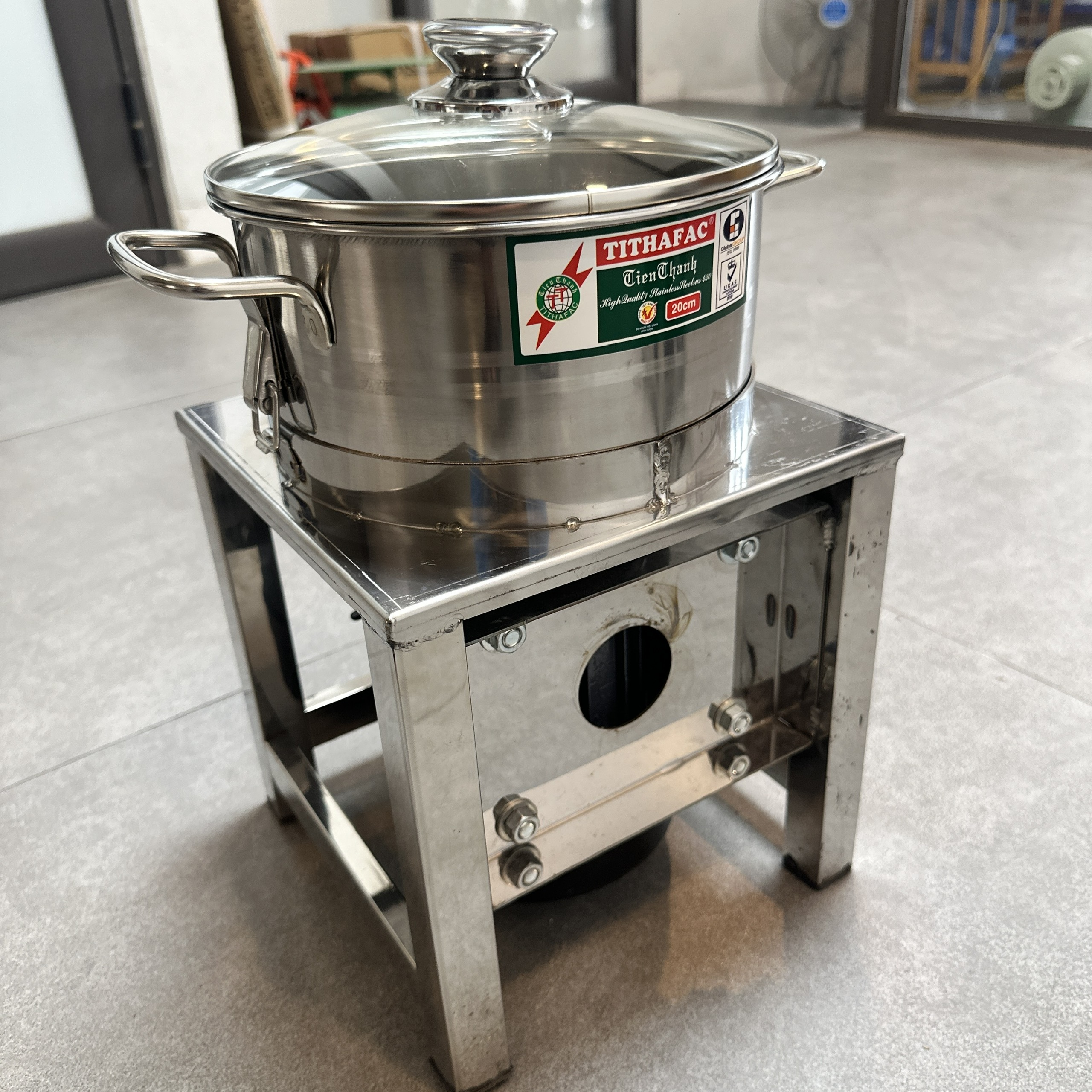 MÁY XAY KHÔ ĐA NĂNG 750W XAY GIỀNG XẢ TỎI ỚT NỒI 20CM ĐÁY BẰNG KHUNG INOX – NỒI THÁO RỜI DAO THẢ 2 CÁNH