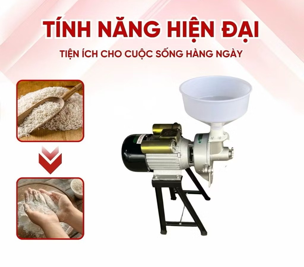 MÁY XAY BỘT GẠO NƯỚC ĐẦU NGHIỀN GANG MOTO 2.2KW LÕI HỢP KIM XAY GẠO ĐỖ NGÂM SIÊU MỊN