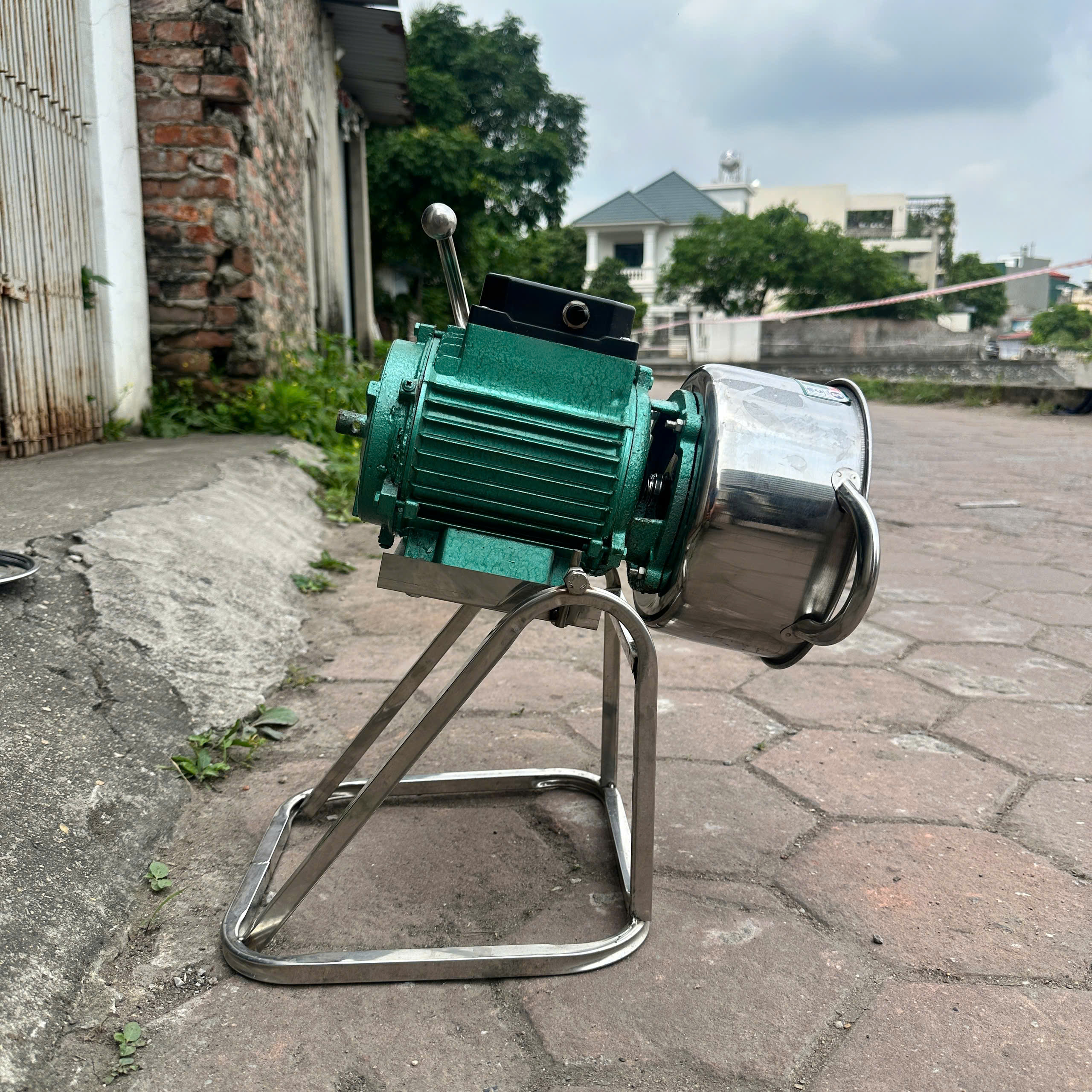 Máy Xay Thịt Đa Năng 900W INOX Nồi 18CM Dao 2 Cánh Kèm Dao Đánh Ruốc Xay Thịt Cá Cua Rau Củ