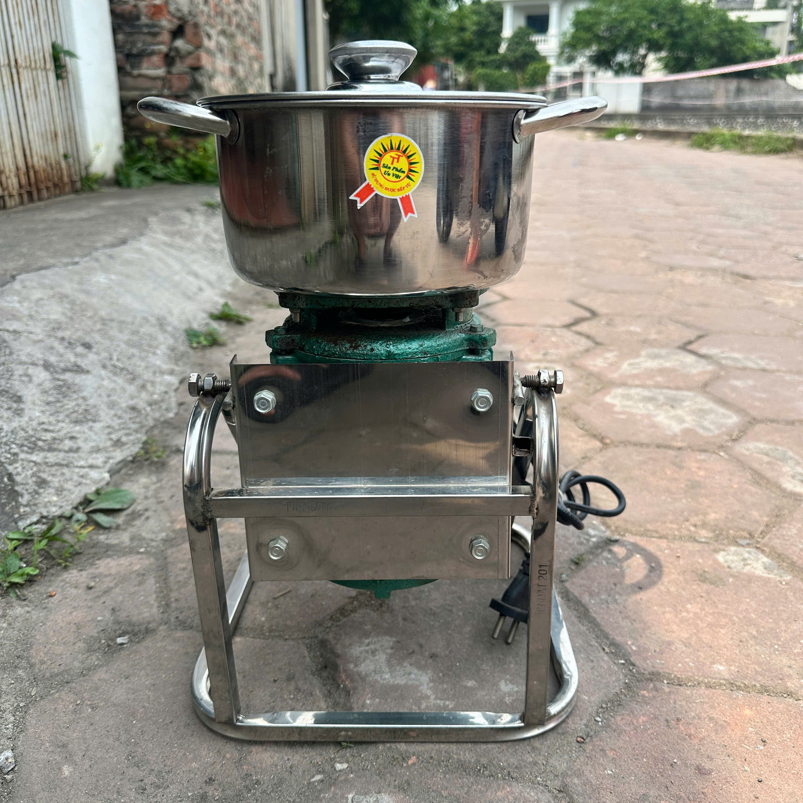 Máy Xay Thịt Đa Năng 900W INOX Nồi 18CM Dao 2 Cánh Kèm Dao Đánh Ruốc Xay Thịt Cá Cua Rau Củ