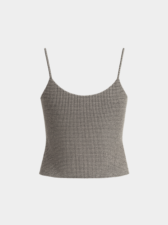 Áo hai dây Houndstooth Chic