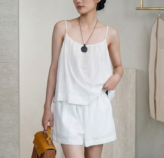 MINA TANKTOP- Áo 2 Dây YMY Chất Liệu Boi Thêu Phong Cách Nhẹ Nhàng Nữ Tính