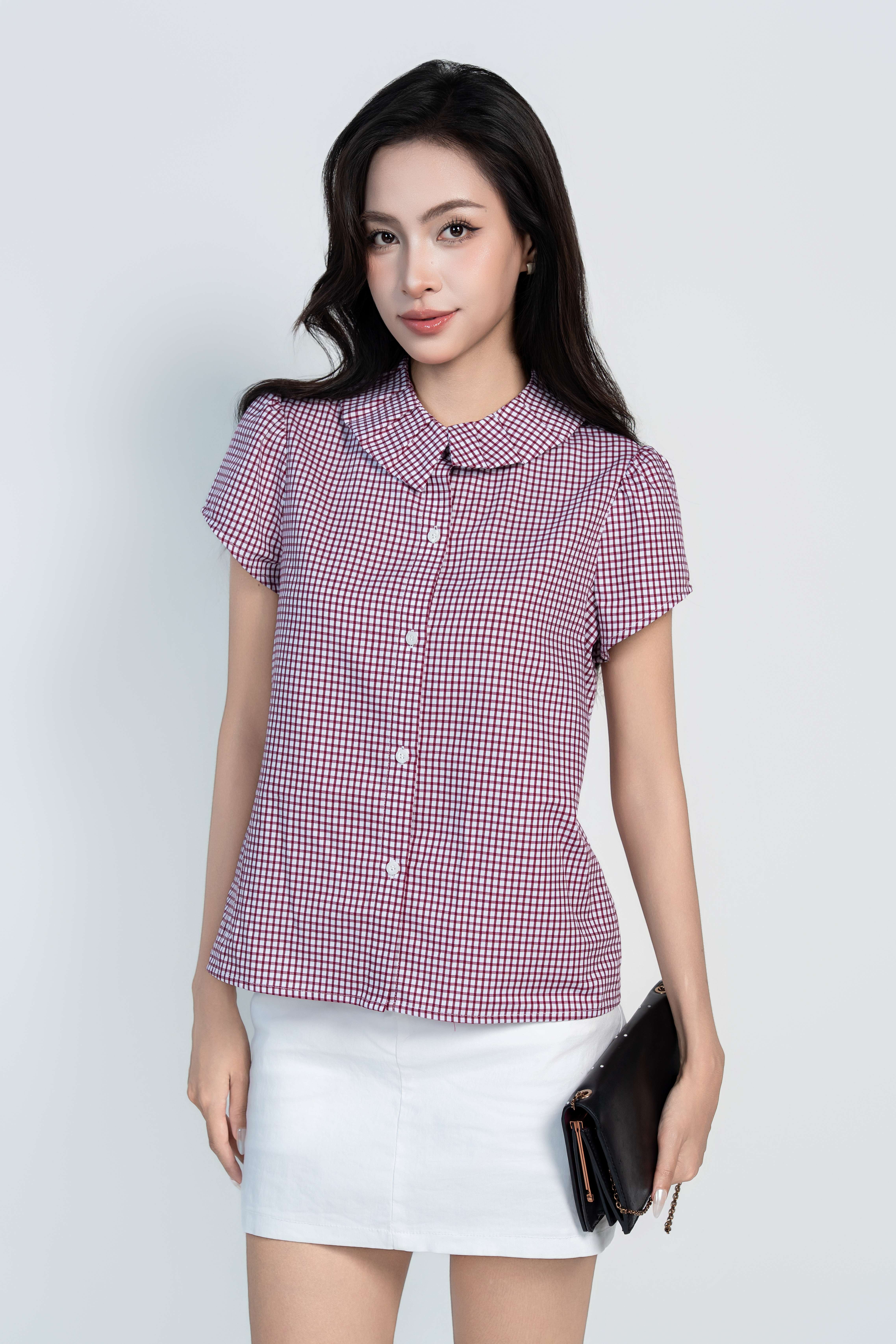Áo Sơ Mi Cổ Lệch ( Y05BLS07)