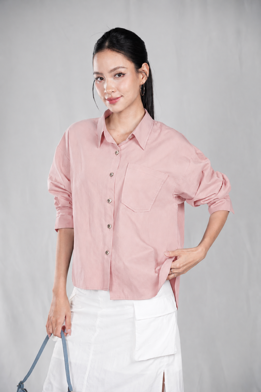 MOREA SHIRT- Áo Sơ Mi YMY Chất Liệu Cotton Phong Cách Hiện Đại, Basic (Y06BLS10)