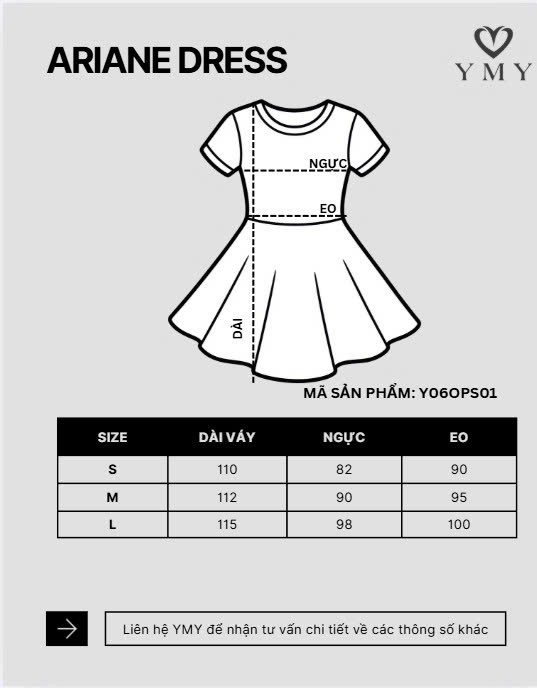 ARIANE DRESS- Váy Dáng Dài YMY Chất Liệu Nylon, Spandex Phong Cách Nhẹ Nhàng, Nữ Tính