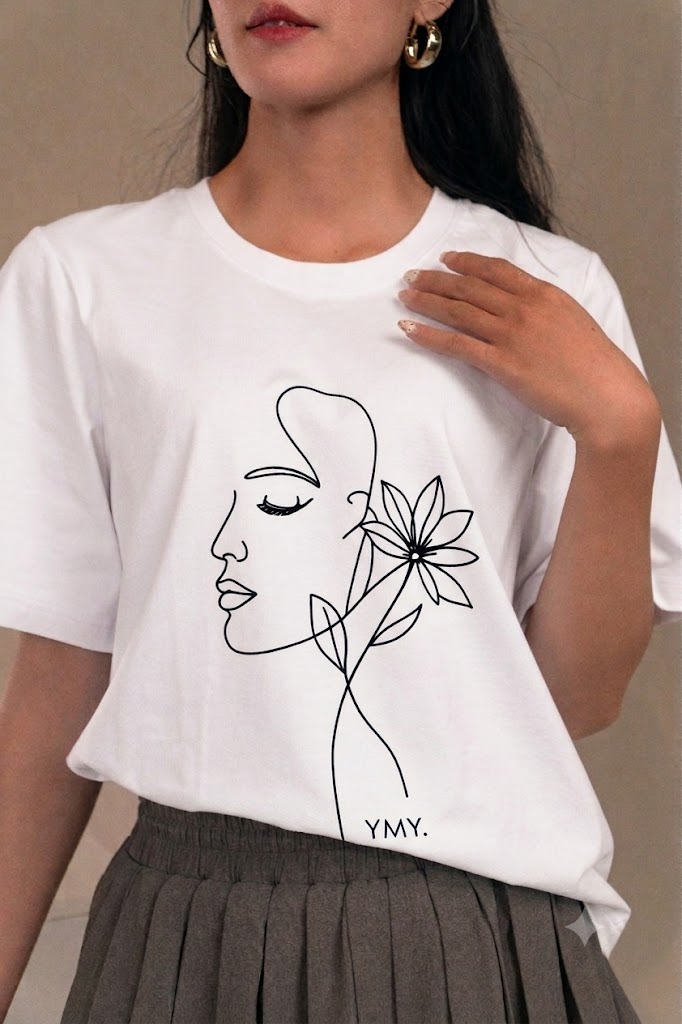 BLOOM T-SHIRT- Áo Phông YMY Họa Tiết Chất Liệu Cotton 100% Phong Cách Basic