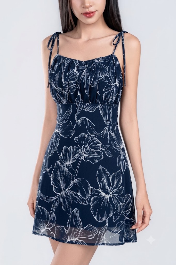 ROSALIE DRESS- Váy 2 Dây In Hoa YMY Chất Liệu Vải Voan (Y06OPS03)