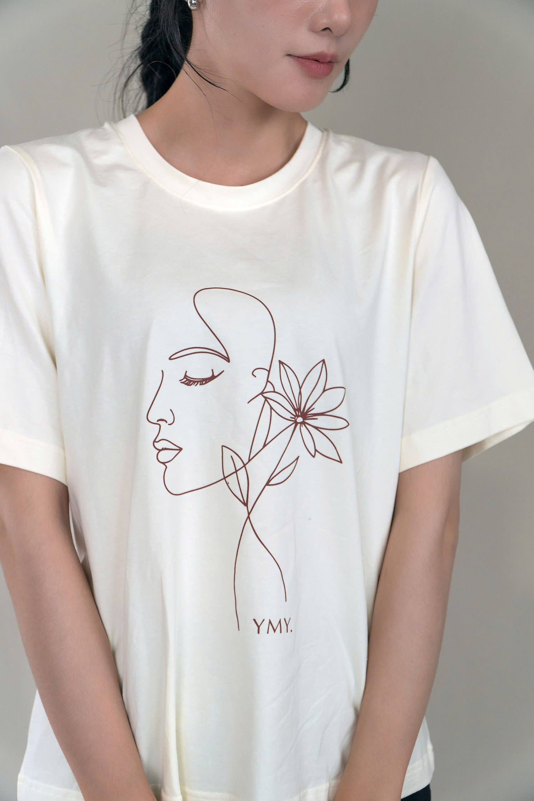 BLOOM T-SHIRT- Áo Phông YMY Họa Tiết Chất Liệu Cotton 100% Phong Cách Basic