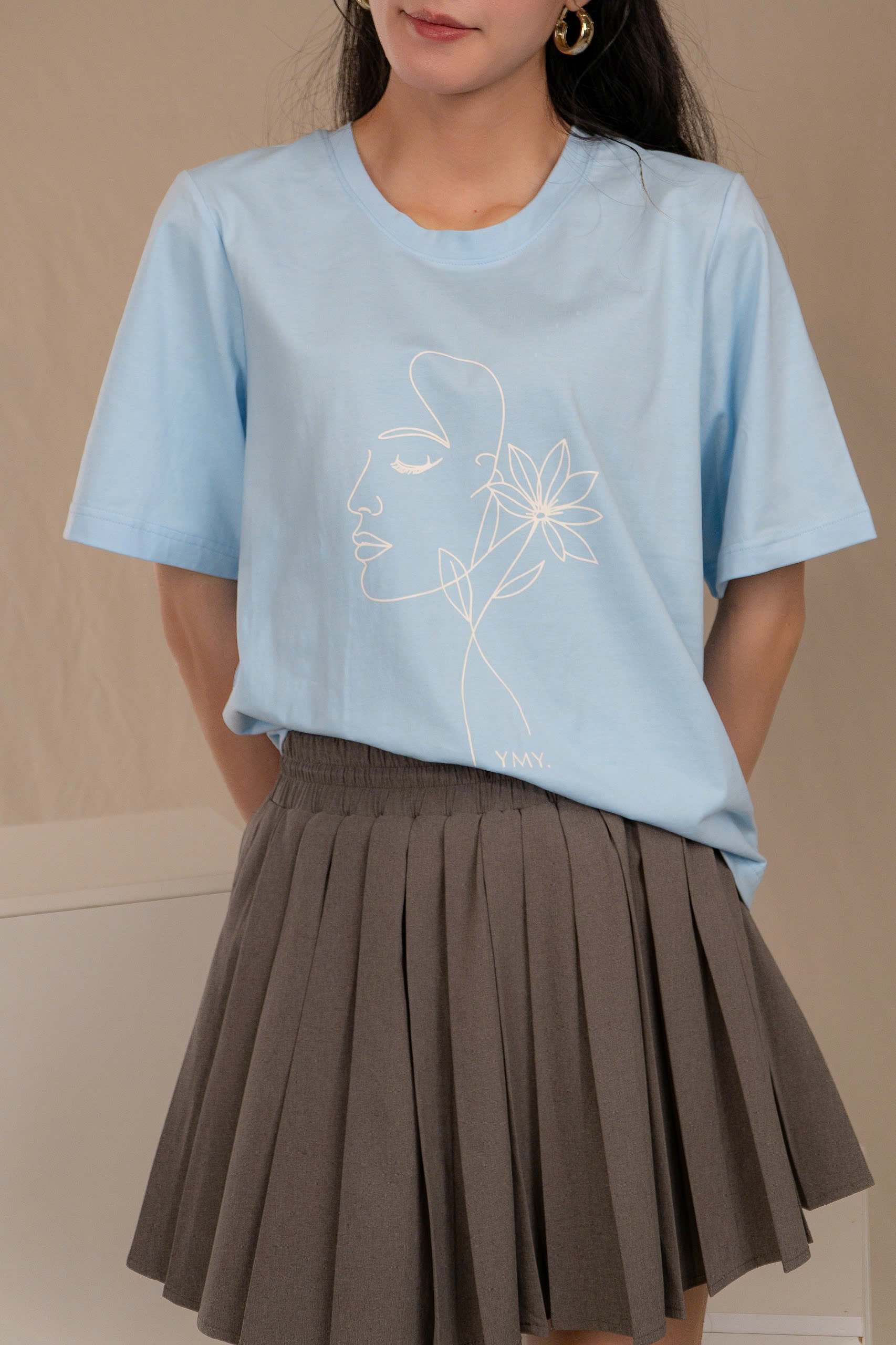 BLOOM T-SHIRT- Áo Phông YMY Họa Tiết Chất Liệu Cotton 100% Phong Cách Basic