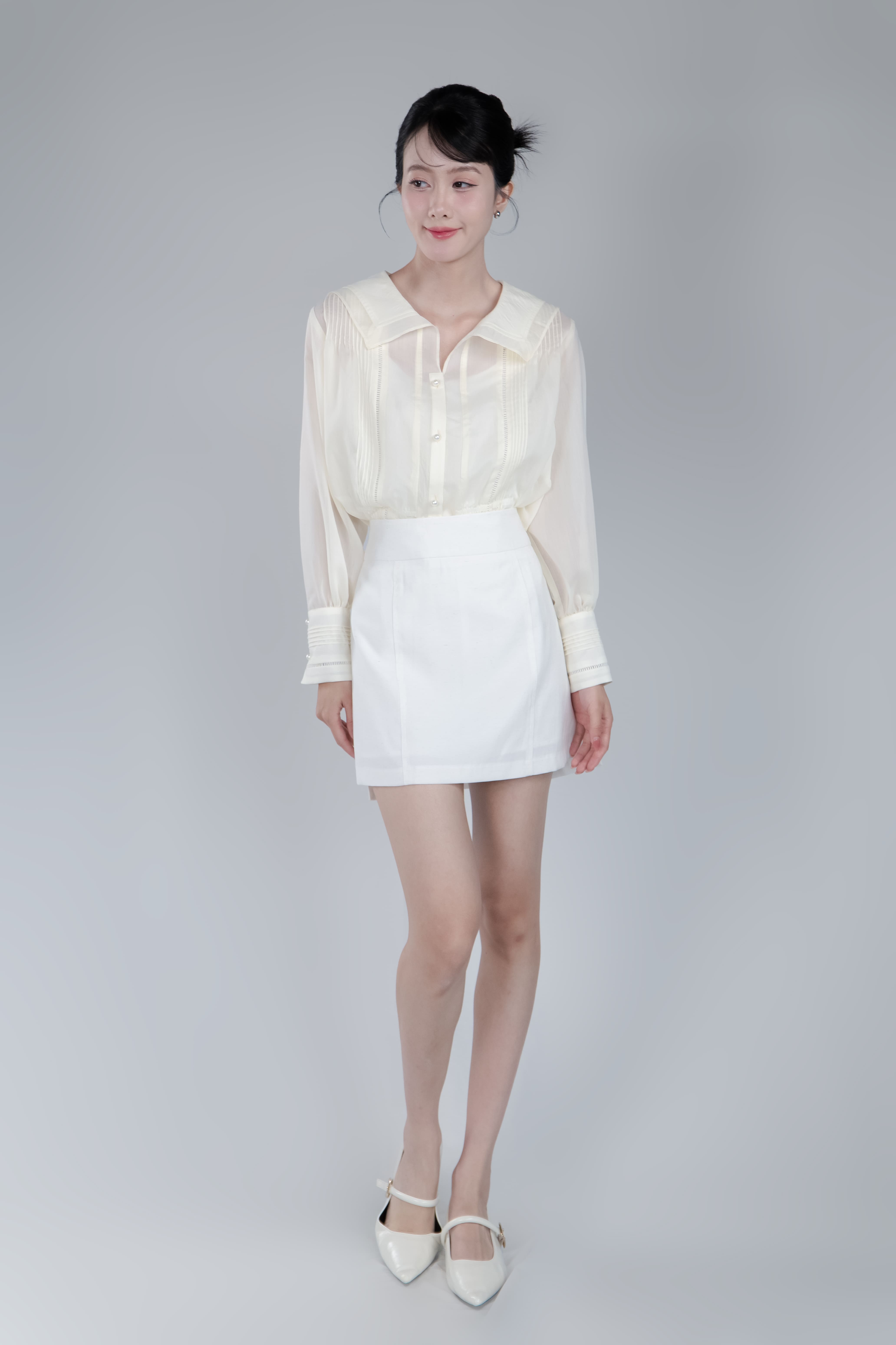 Maris Skirt- Chân Váy A Ngắn YMY, Chất Liệu Linen Phong Cách Thanh Lịch, Nữ Tính (Y06SKS07)