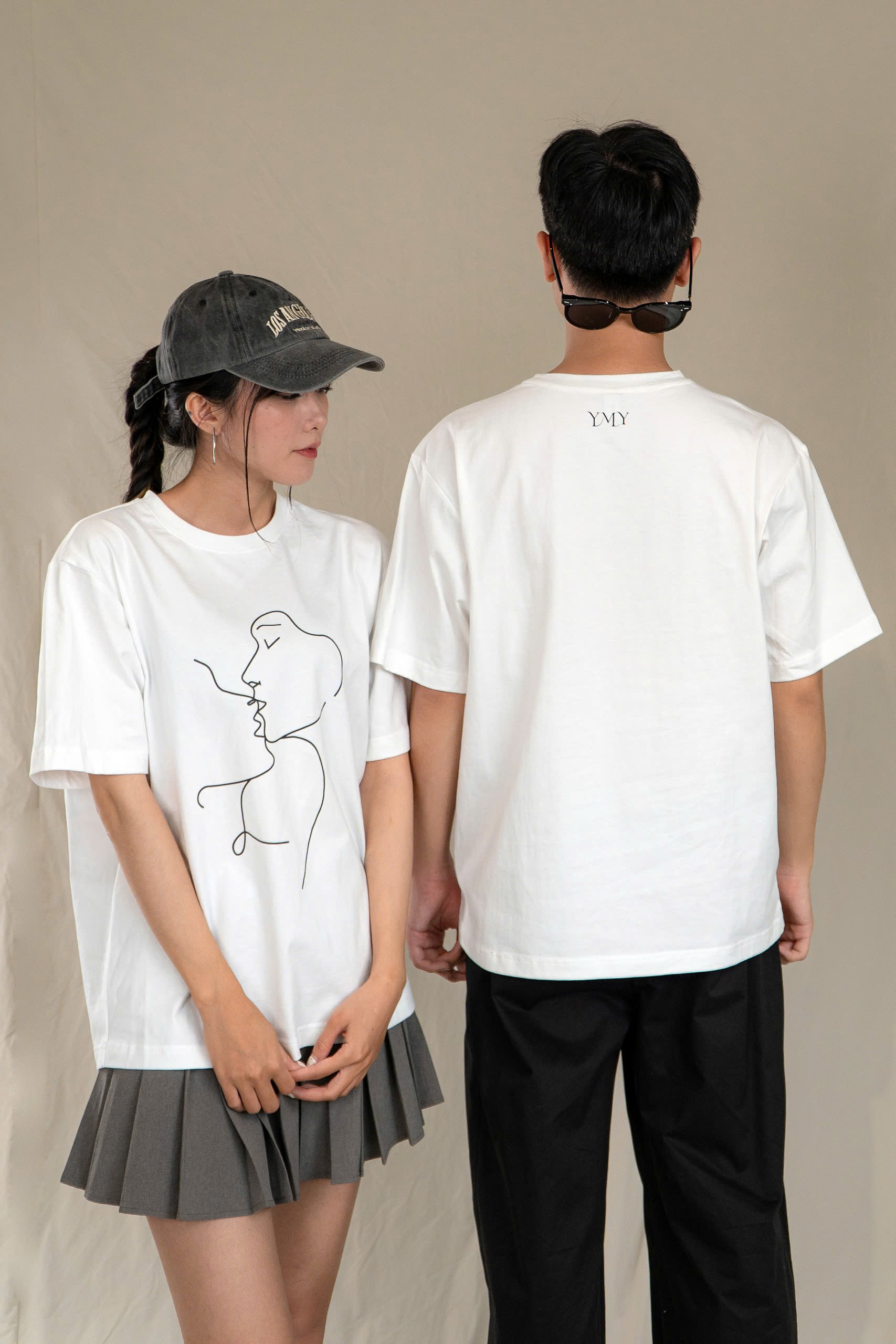 HARMONY T-SHIRT, Áo Phông YMY In Họa Tiết, Chất liệu Cotton 100%, Phong Cách Basic
