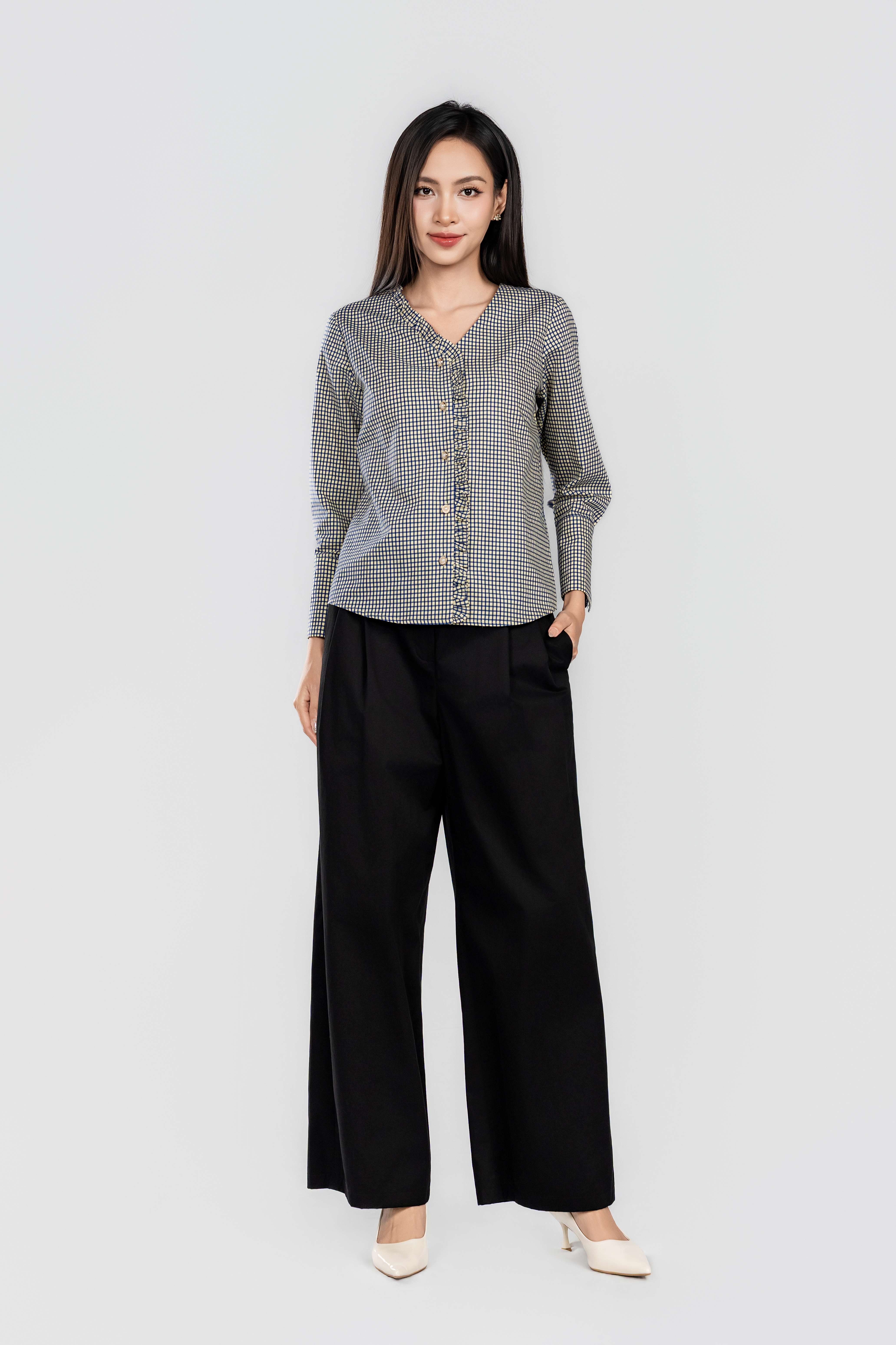 HELEN PANTS- Quần Ống Suông YMY Chất Liệu Cotton 100% Phong Cách Thanh Lịch, Tối Giản