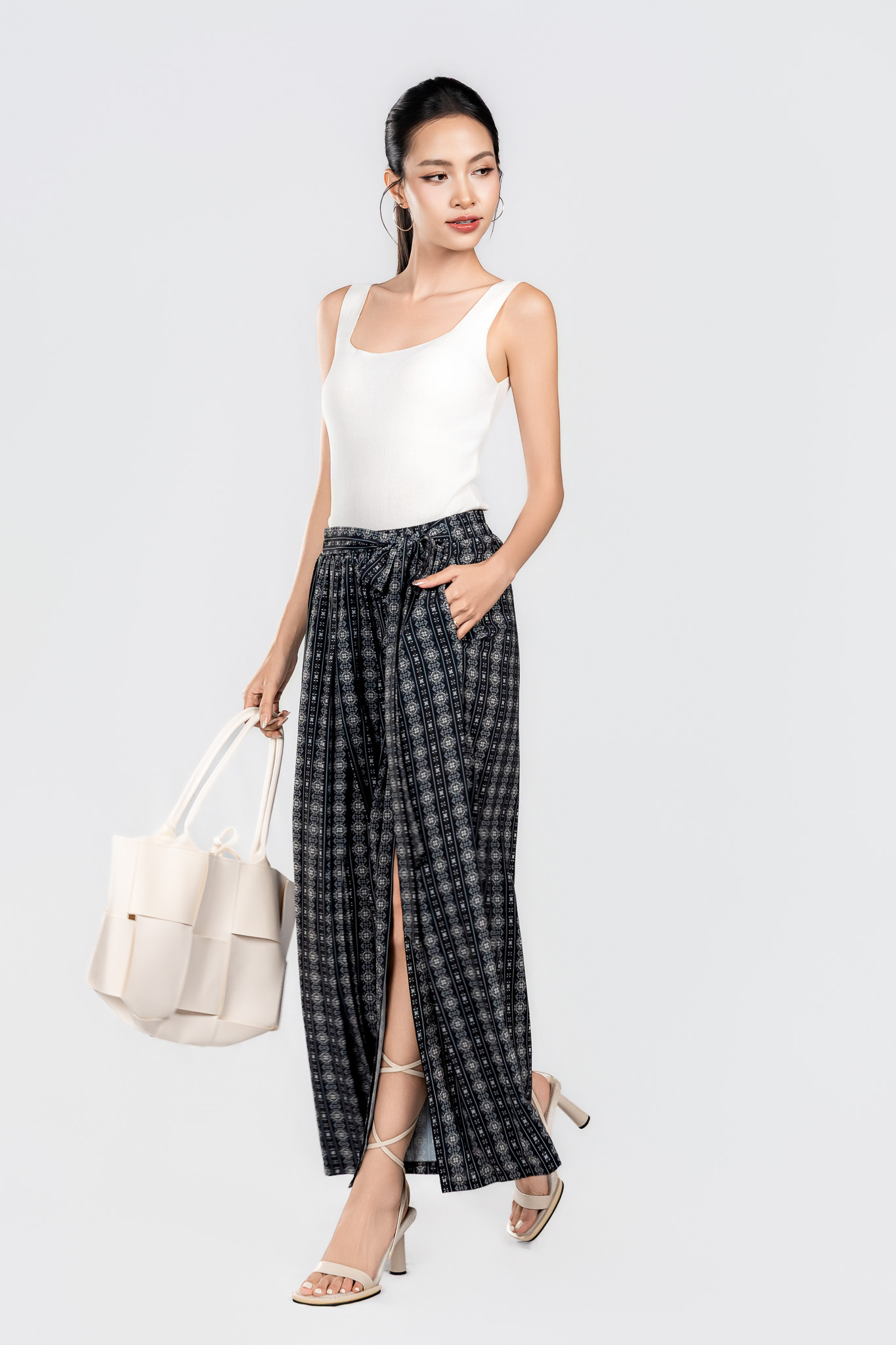 PALISSE PANTS- Quần In Họa Tiết Ống Xẻ YMY Chất Liệu Poly+ Nylon (Y06PT02)