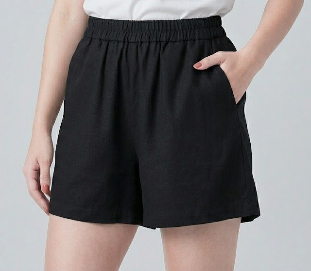 ELINA SHORTS- Quần Shorts Cạp Chun YMY Chất Liệu Linen Vân (Y06PT01)