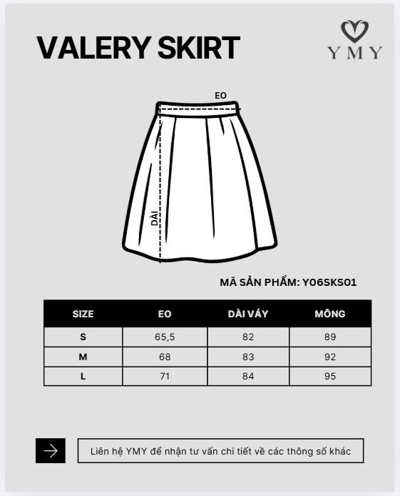 VALERY SKIRT- Chân Váy Túi Hộp YMY Chất Liệu Nylon Nhập Khẩu Phong Cách Năng Động, Cá Tính (Y06SKS01)
