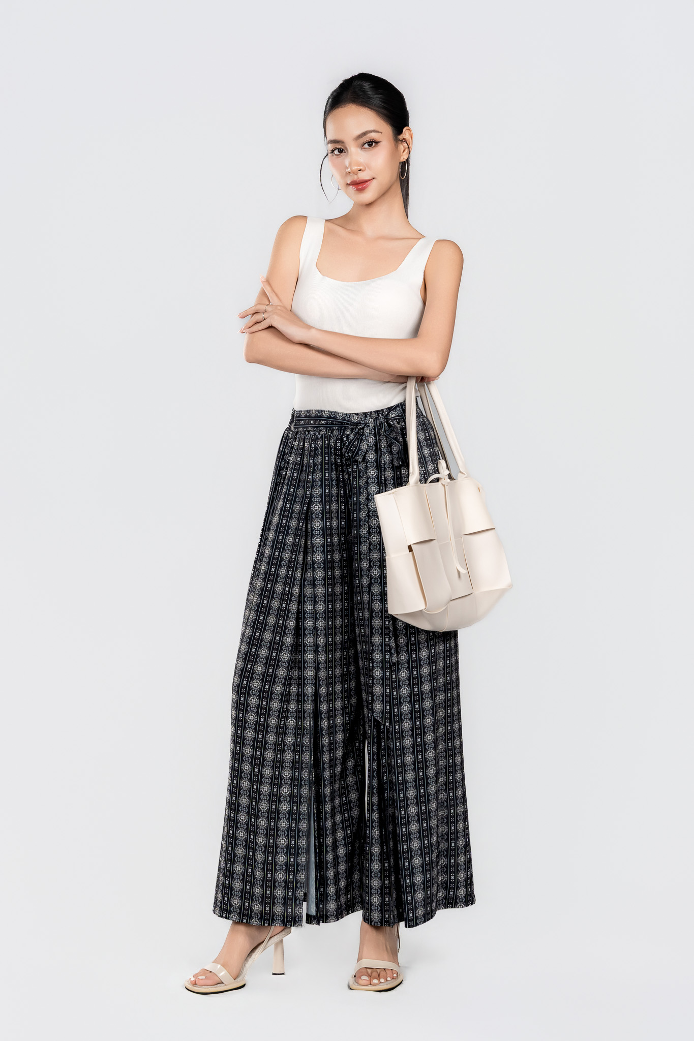 PALISSE PANTS- Quần In Họa Tiết Ống Xẻ YMY Chất Liệu Poly+ Nylon (Y06PT02)