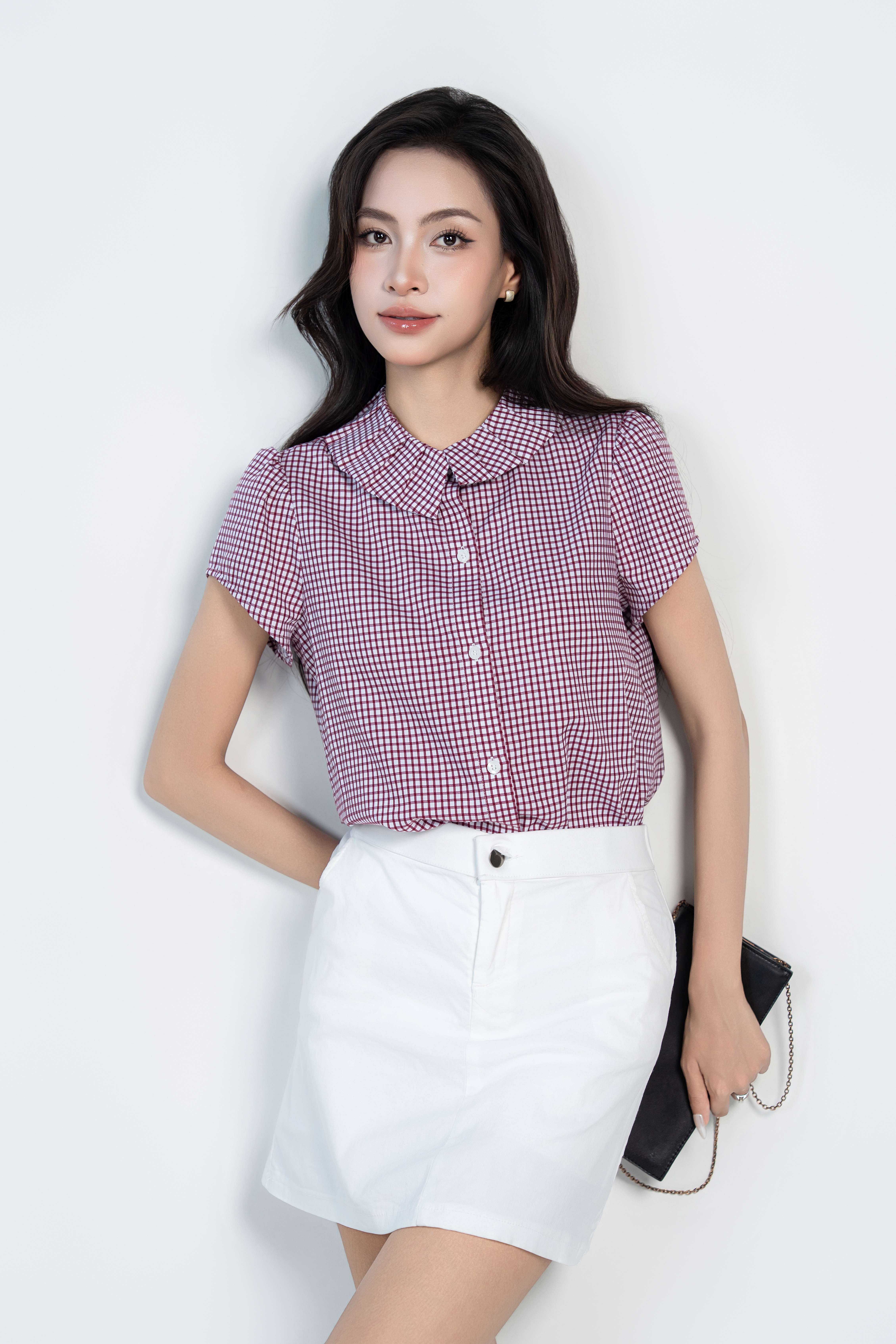 Áo Sơ Mi Cổ Lệch ( Y05BLS07)