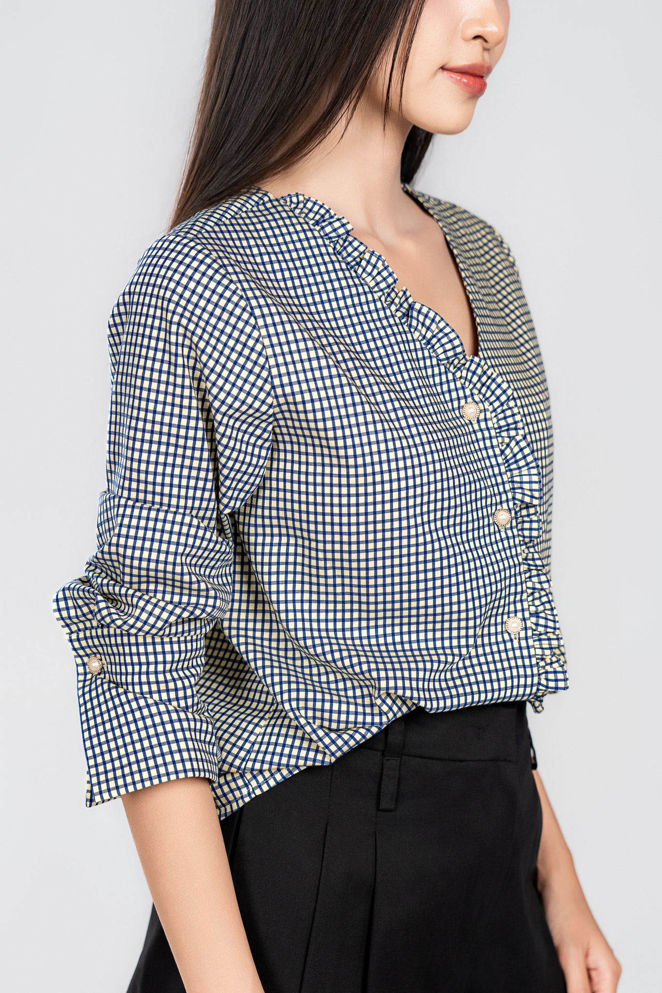ADELINE SHIRT- Áo Sơ Mi YMY Chất Liệu Cotton Phong Cách Thanh Lịch, Nữ Tính (Y06BLS07)