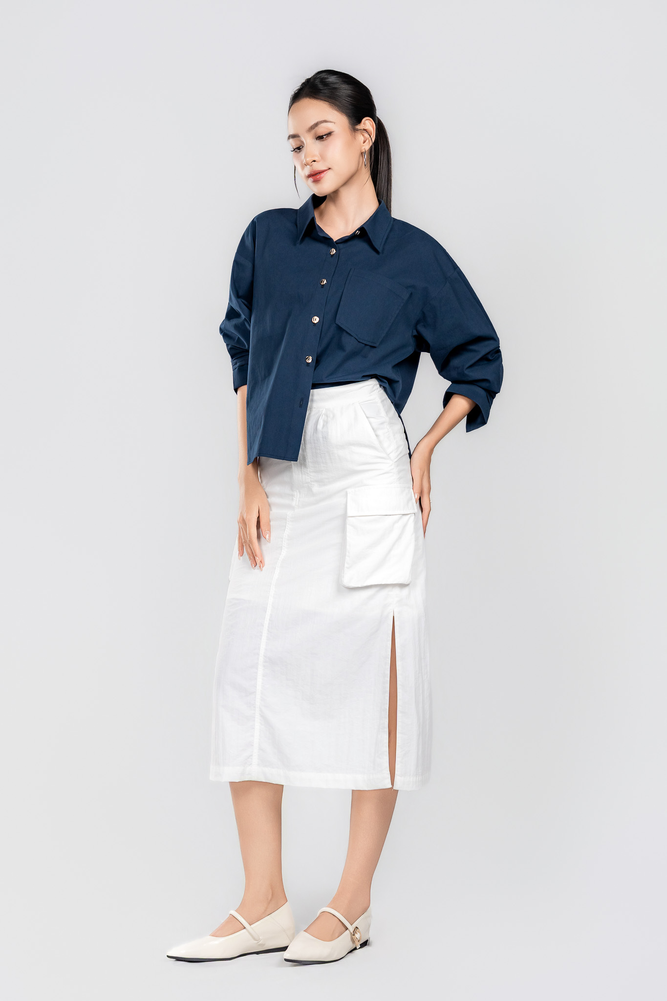 VALERY SKIRT- Chân Váy Túi Hộp YMY Chất Liệu Nylon Nhập Khẩu Phong Cách Năng Động, Cá Tính (Y06SKS01)