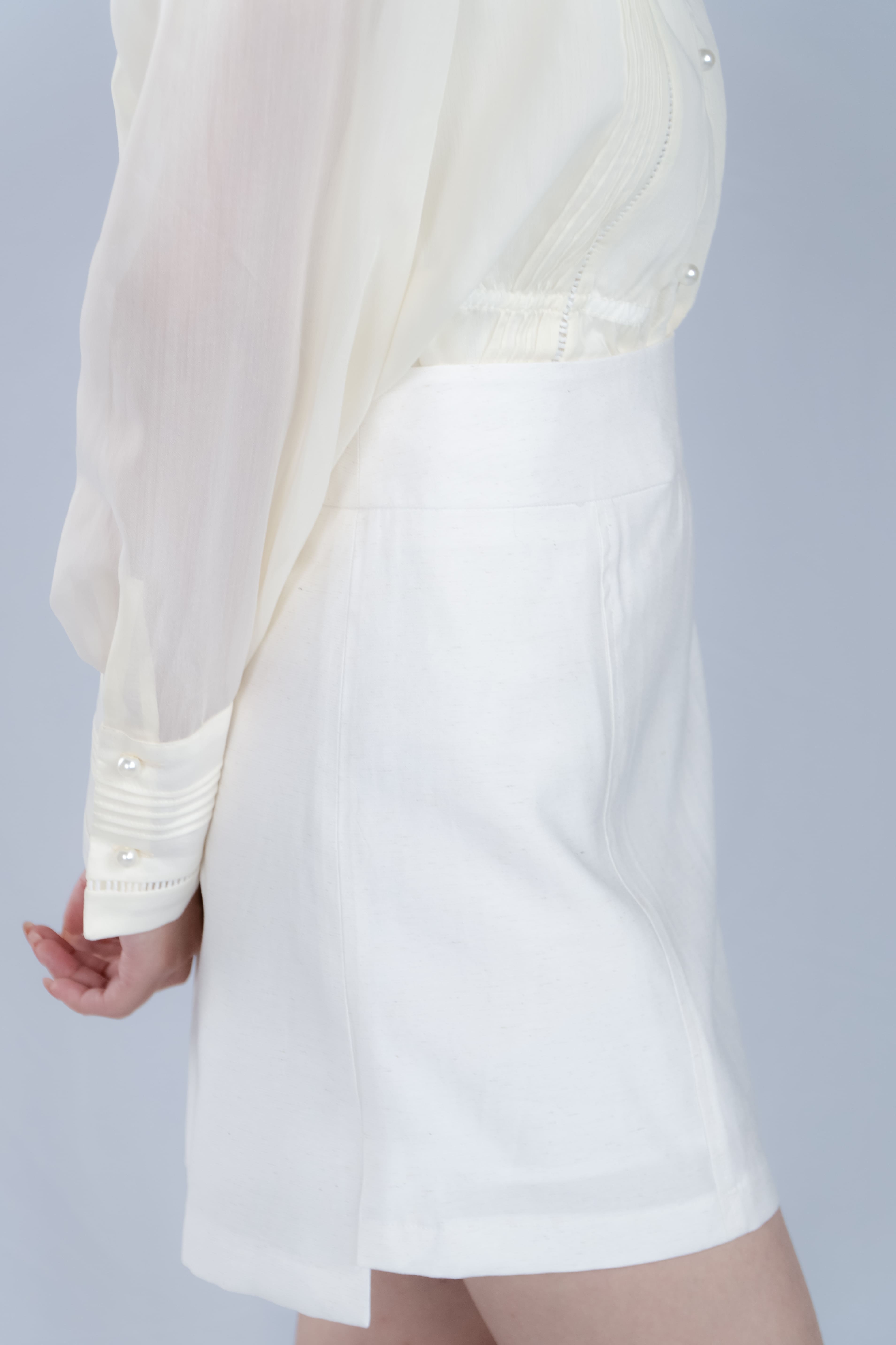 Maris Skirt- Chân Váy A Ngắn YMY, Chất Liệu Linen Phong Cách Thanh Lịch, Nữ Tính (Y06SKS07)