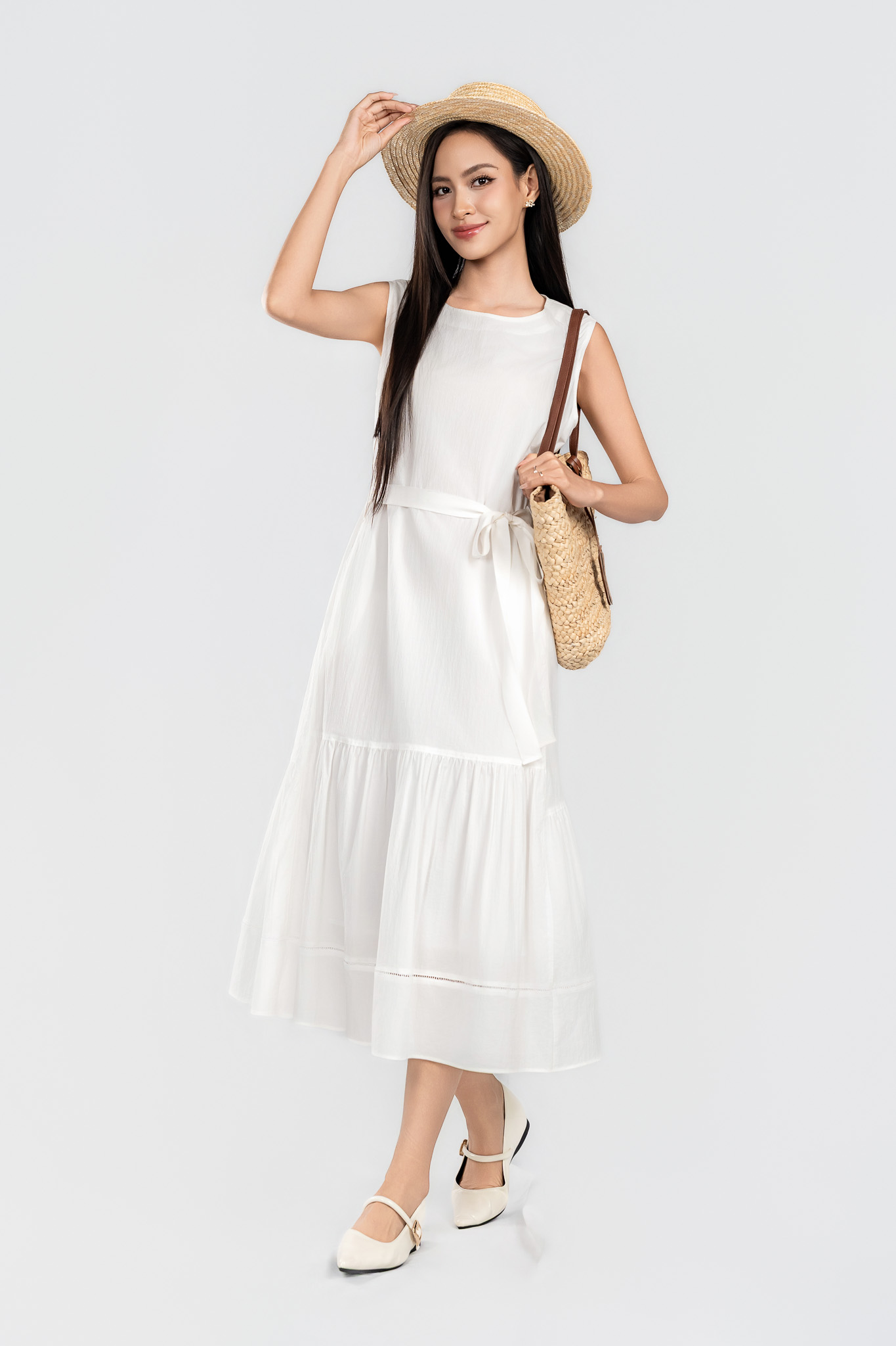 ARIANE DRESS- Váy Dáng Dài YMY Chất Liệu Nylon, Spandex Phong Cách Nhẹ Nhàng, Nữ Tính