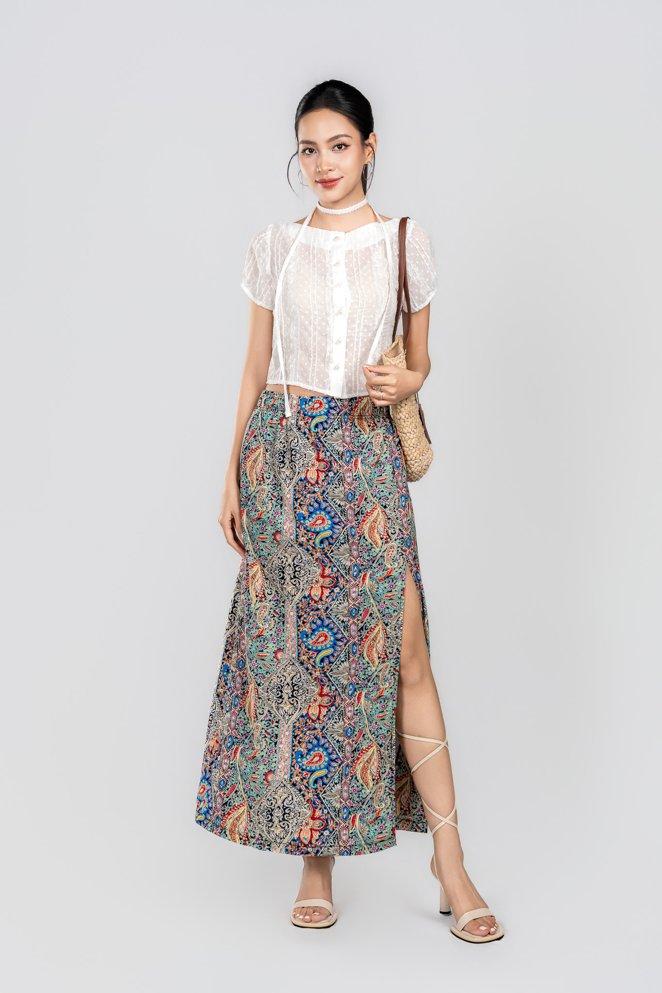 AURRELA BLOUSE- Áo Sơ Mi Cổ Thuyền YMY Phong Cách Hiện Đại (Y06BLS01)