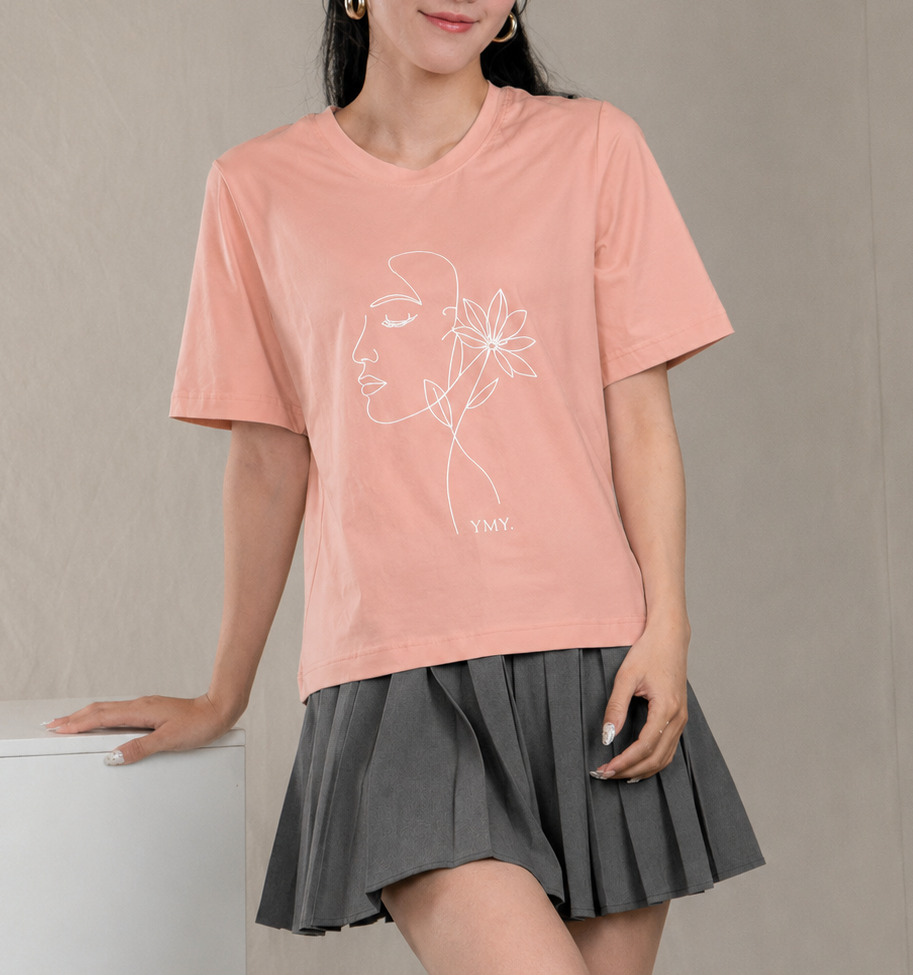 BLOOM T-SHIRT- Áo Phông YMY Họa Tiết Chất Liệu Cotton 100% Phong Cách Basic
