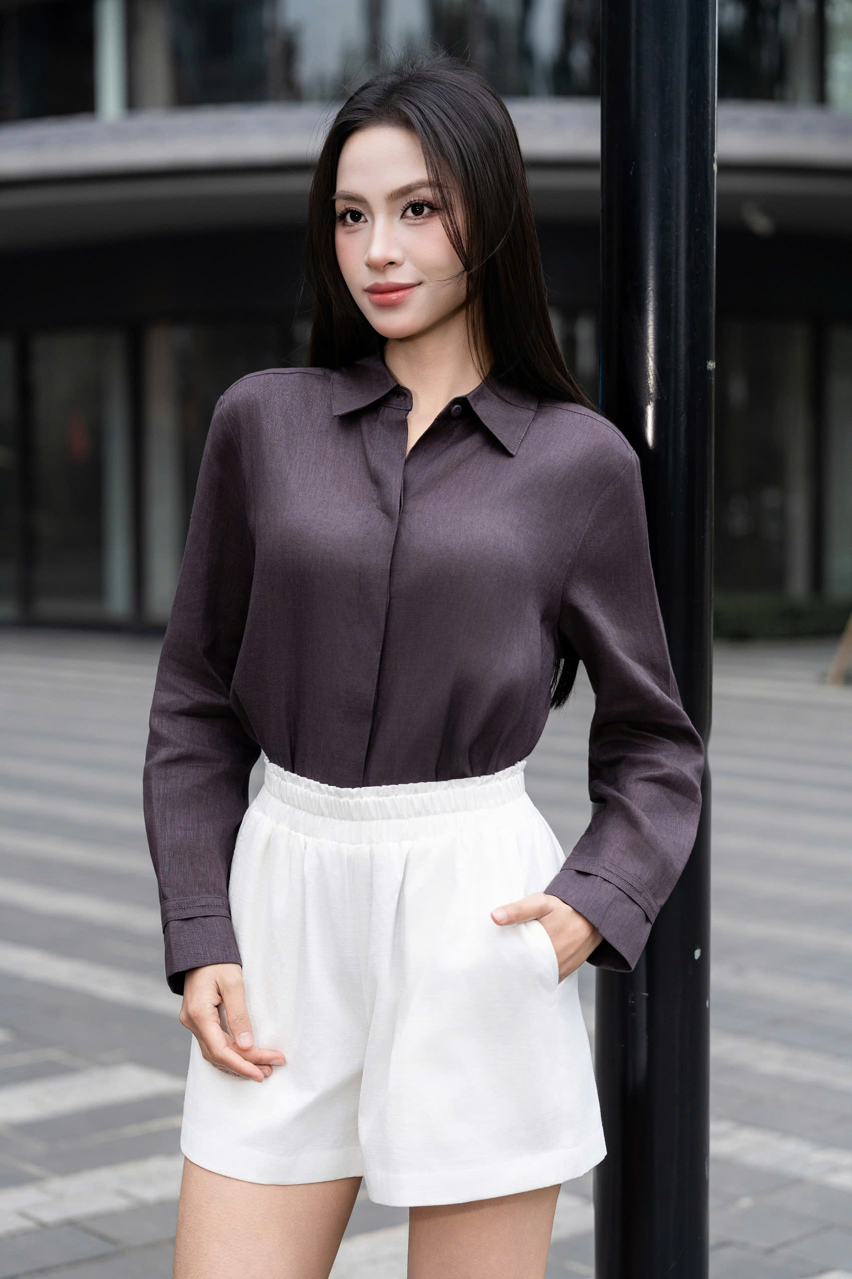 AIRY SHIRT - Áo Sơ Mi Basic Cúc Ẩn Chất Liệu Linen Nhập Khẩu Phong Cách Thanh Lịch (Y26BL02)