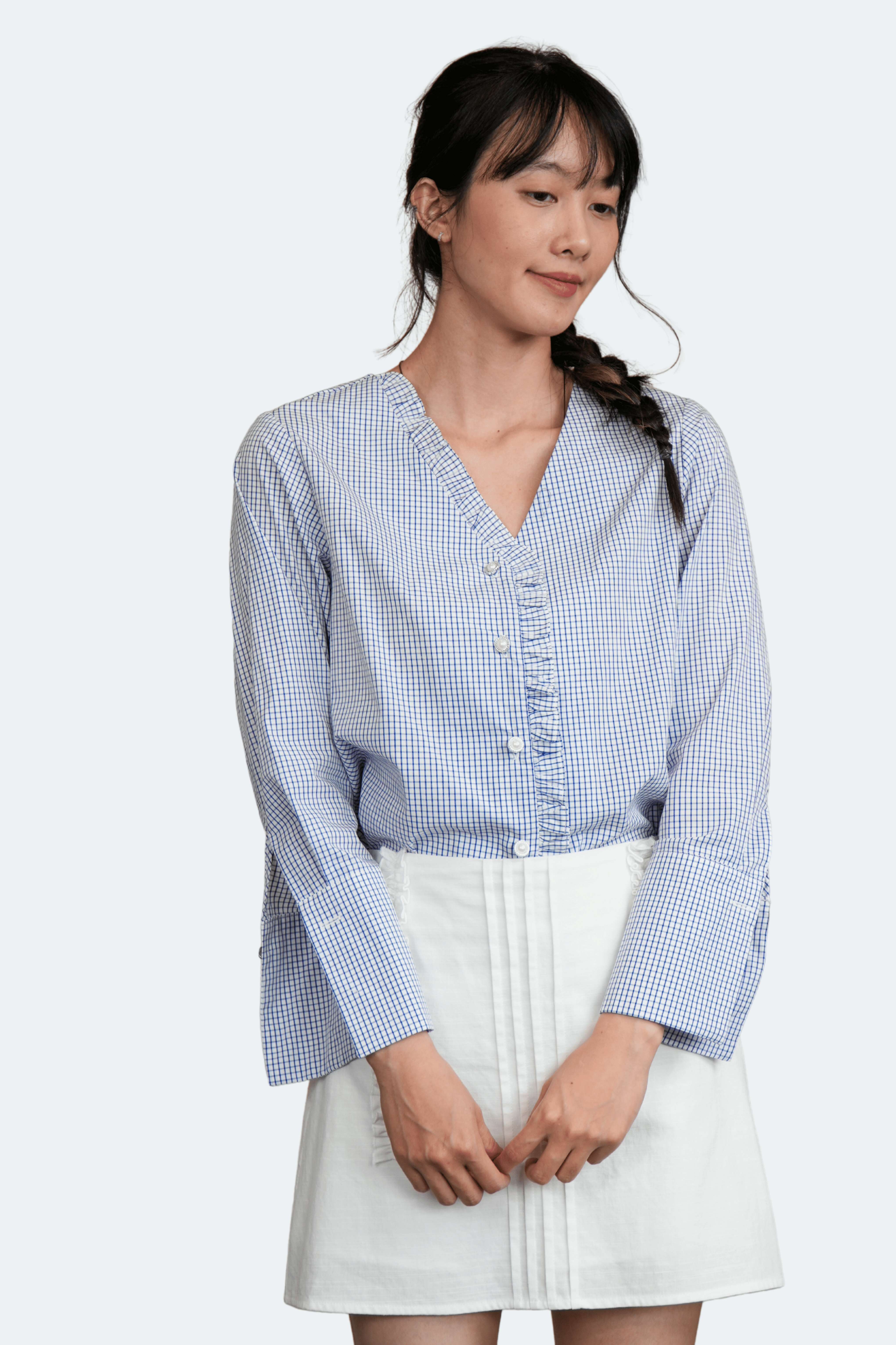 ADELINE SHIRT- Áo Sơ Mi YMY Chất Liệu Cotton Phong Cách Thanh Lịch, Nữ Tính (Y06BLS07)