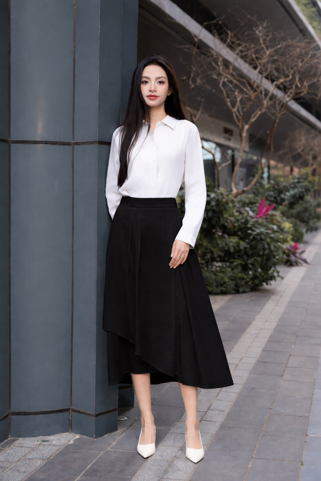 ETHEREAL SKIRT - Chân Váy Vạt Chéo Chất Liệu Polyester Nhập Khẩu Nhẹ Nhàng, Mềm Mịn Phong Cách Cá tính, Basic (Y26SK01)