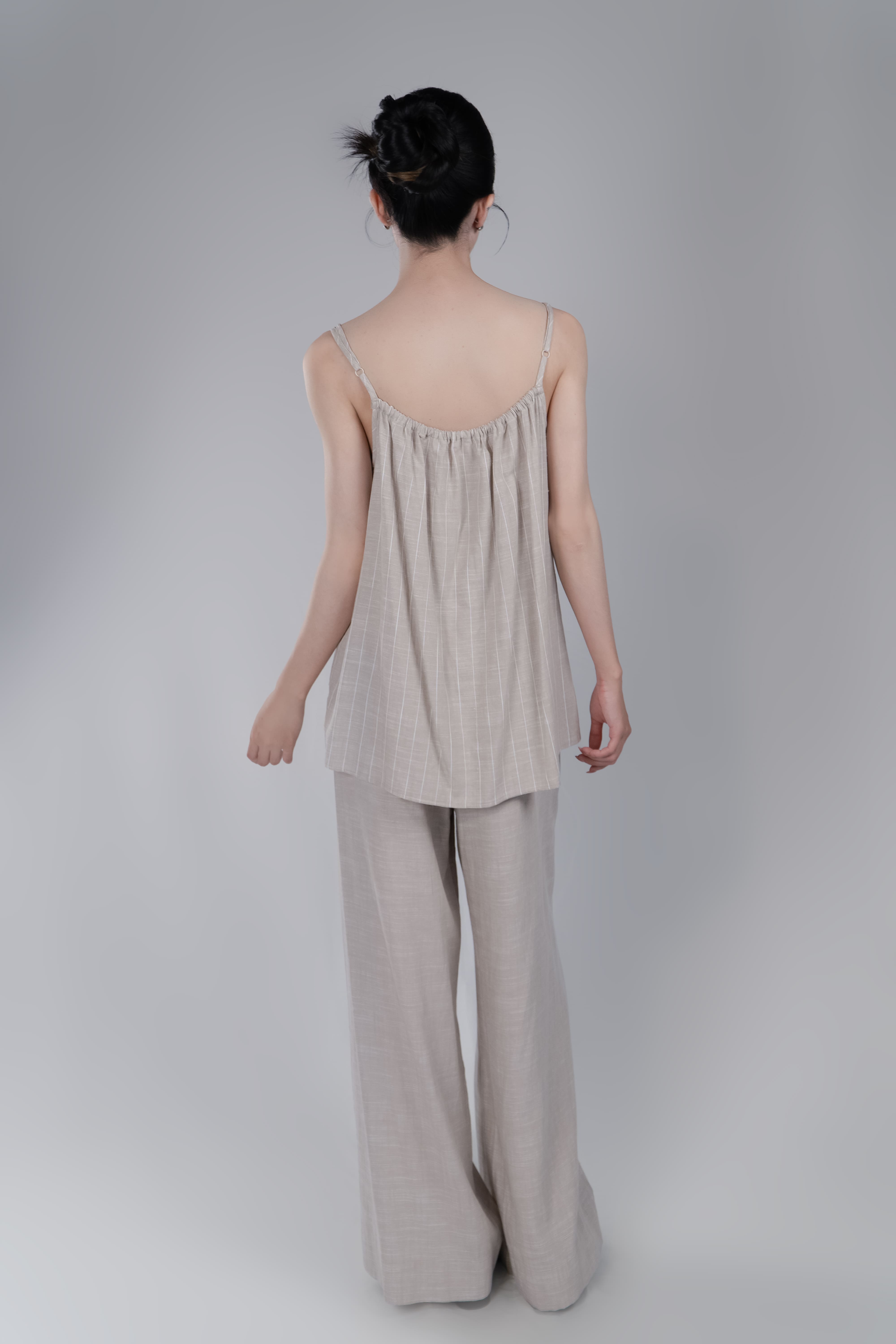 REVINA SET- Áo 2 Dây, Quần Dài Suông YMY Chất Liệu Linen Nhập Khẩu Thoáng Mát, Nữ Tính