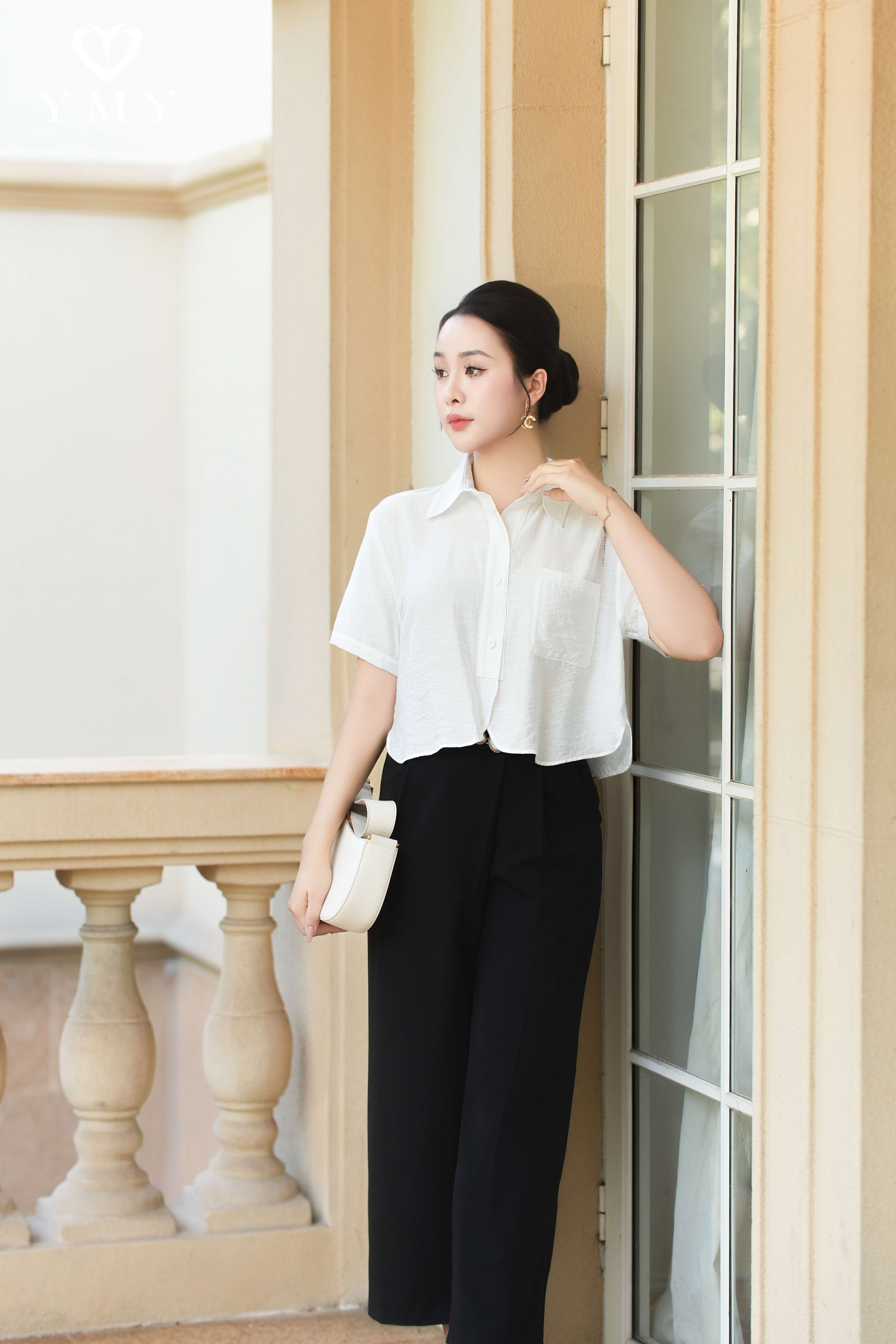NARA SHIRT - Áo Sơ Mi Túi Hộp YMY Chất Liệu Linen Nhập Khẩu Phong Cách Hiện Đại, Basic ( Y05BLS13)