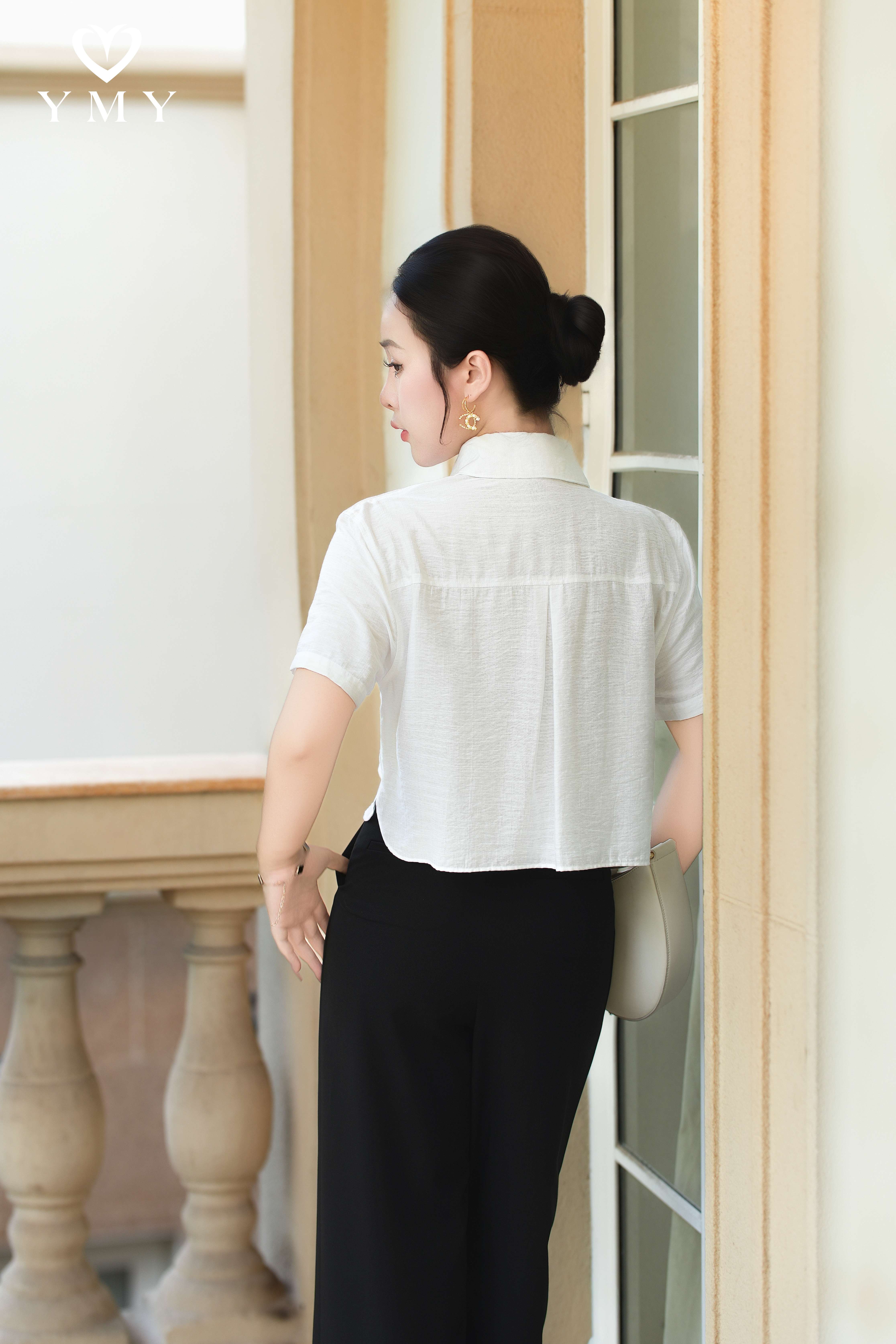 NARA SHIRT - Áo Sơ Mi Túi Hộp YMY Chất Liệu Linen Nhập Khẩu Phong Cách Hiện Đại, Basic ( Y05BLS13)