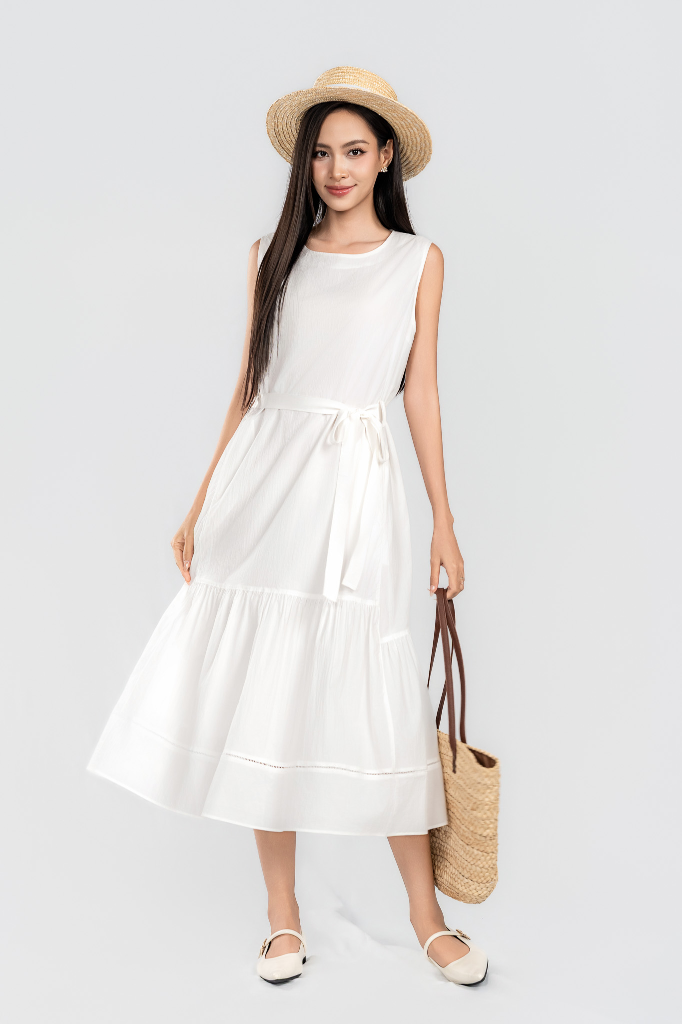 ARIANE DRESS- Váy Dáng Dài YMY Chất Liệu Nylon, Spandex Phong Cách Nhẹ Nhàng, Nữ Tính