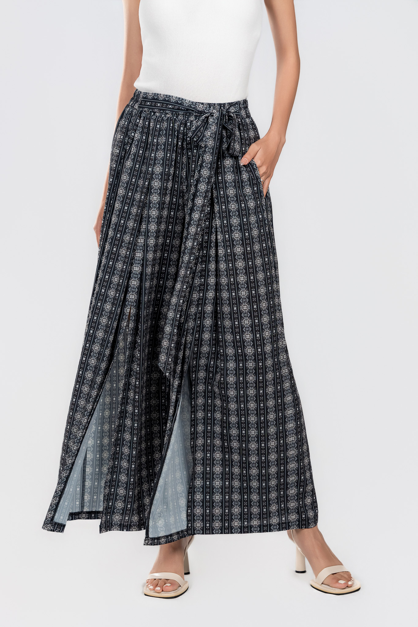 PALISSE PANTS- Quần In Họa Tiết Ống Xẻ YMY Chất Liệu Poly+ Nylon (Y06PT02)
