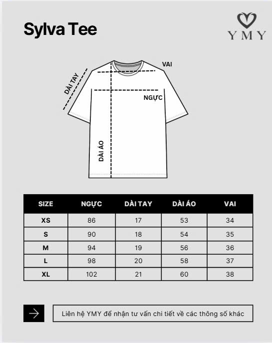 SYLVA TEE- Áo Phông YMY In Hình, Chất Liệu Cotton 100% Co giãn, Thoáng mát