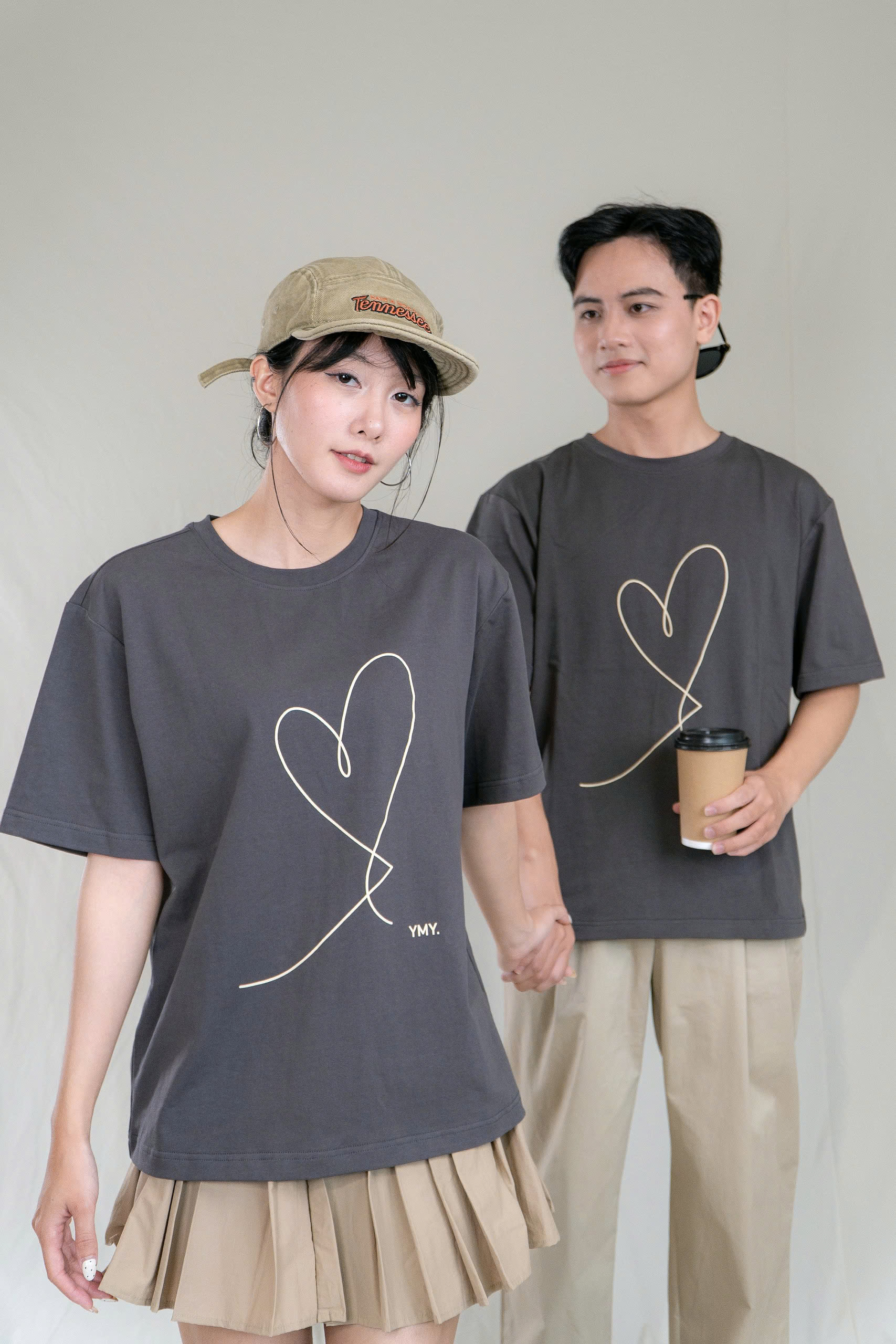 AMOUR T-SHIRT, Áo Phông YMY In Hình, Chất Liệu Cotton 100%, Phong Cách Basic