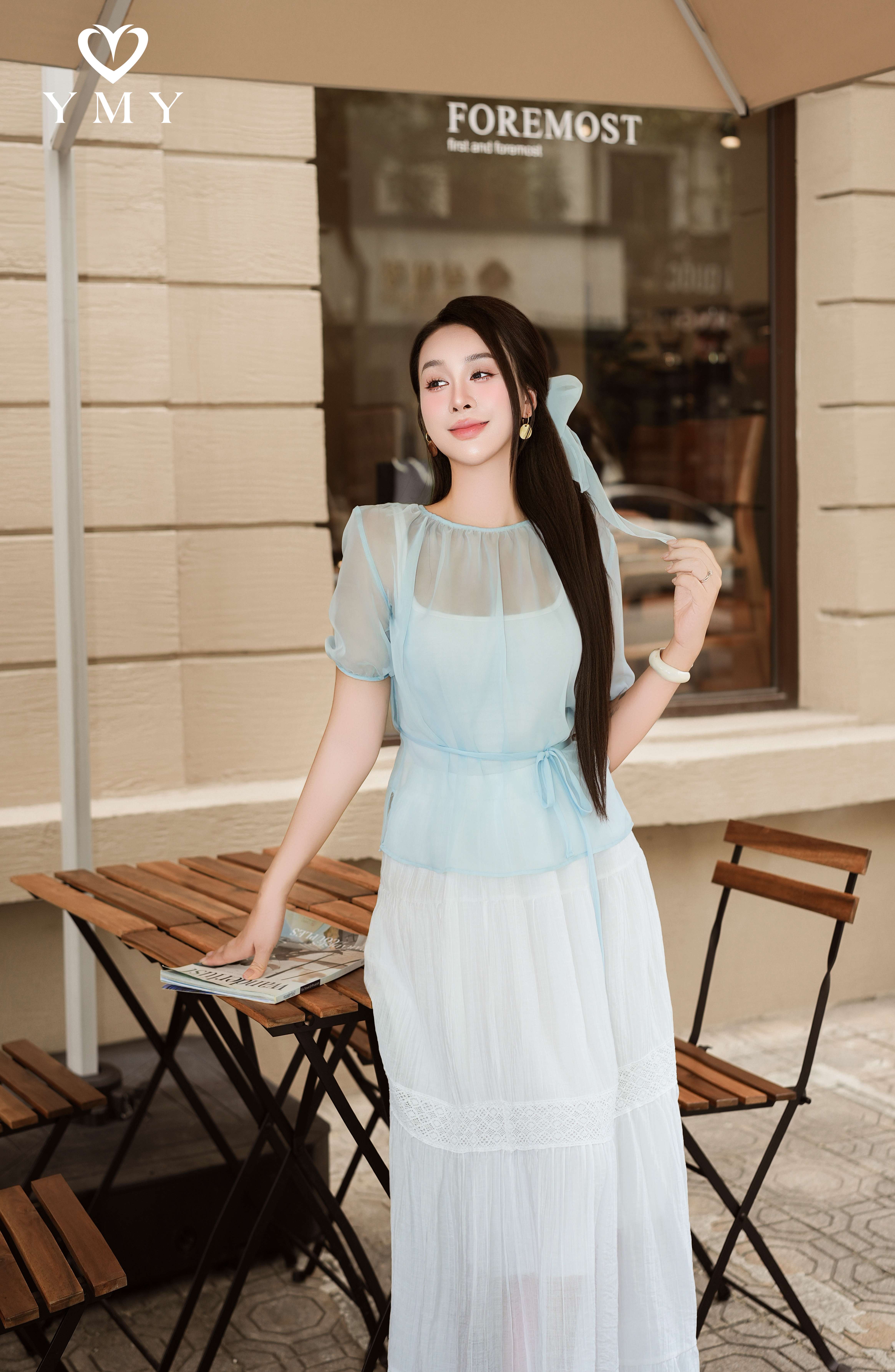 Áo Voan cao cấp + Khăn quàng cổ