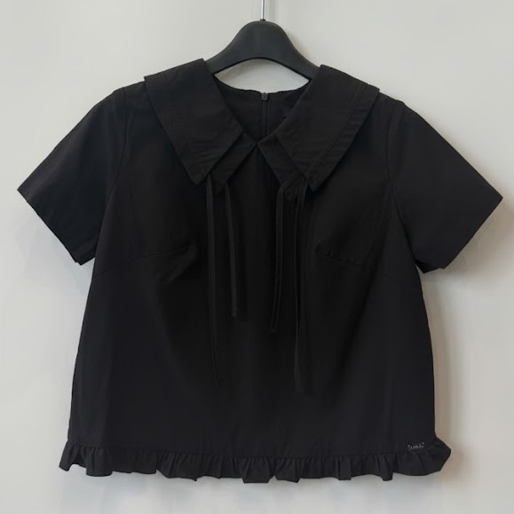 SORA TOP - Áo Sơ Mi Cách Điệu 2 Lớp Cổ Chất Liệu Cotton Nhập Khẩu Phong Cách Nhẹ Nhàng, Nữ Tính (Y05BLS05)