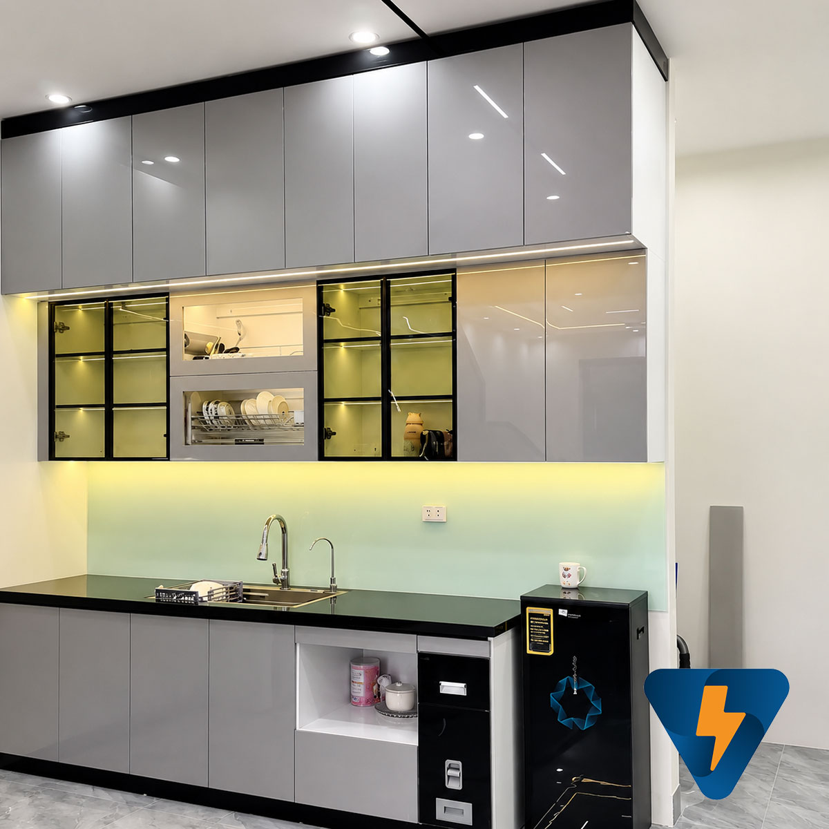 Mẫu tủ bếp nhựa cao cấp chống nước phường 1 Hạnh Thông Gò Vấp