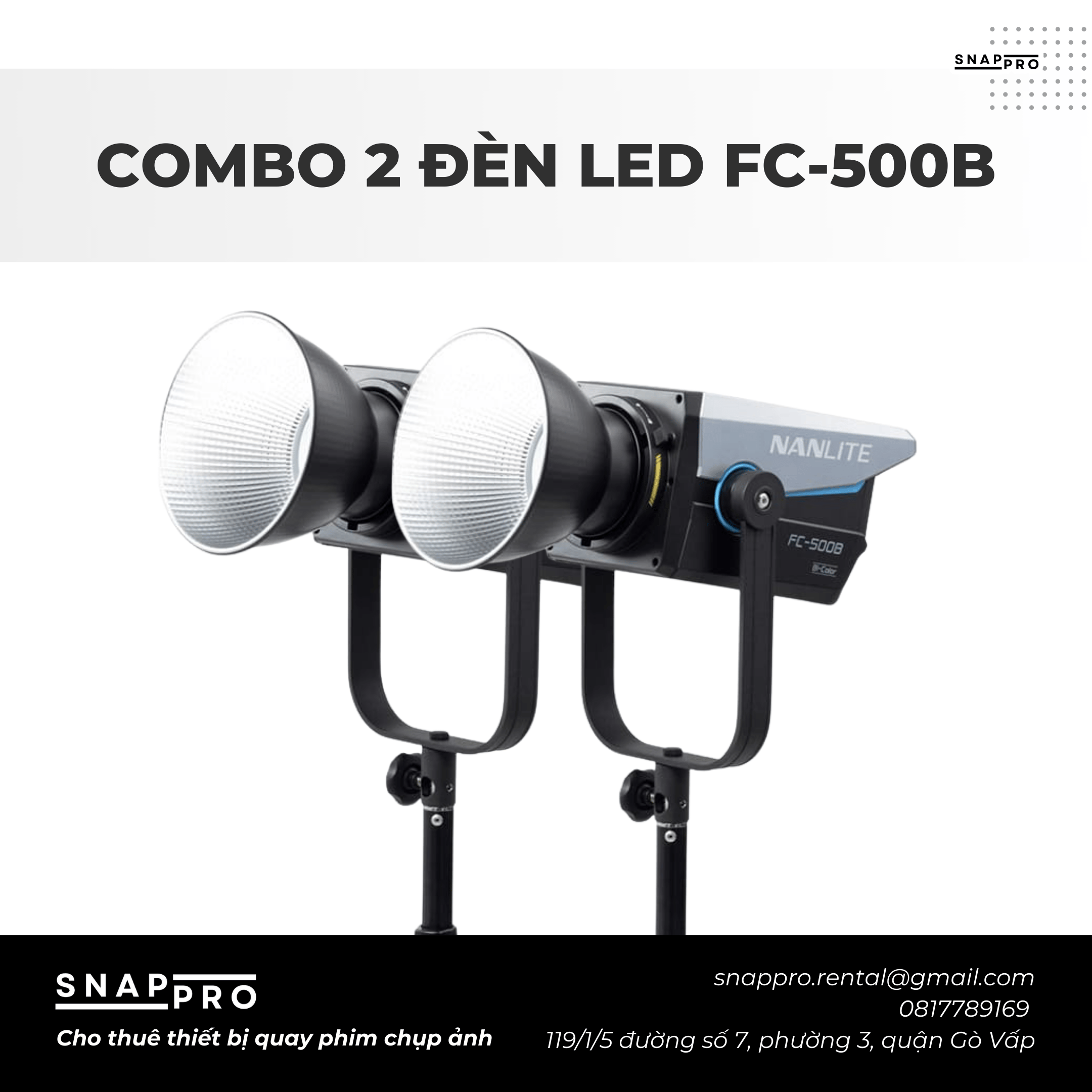 COMBO 2 ĐÈN LED NANLITE FC-500B