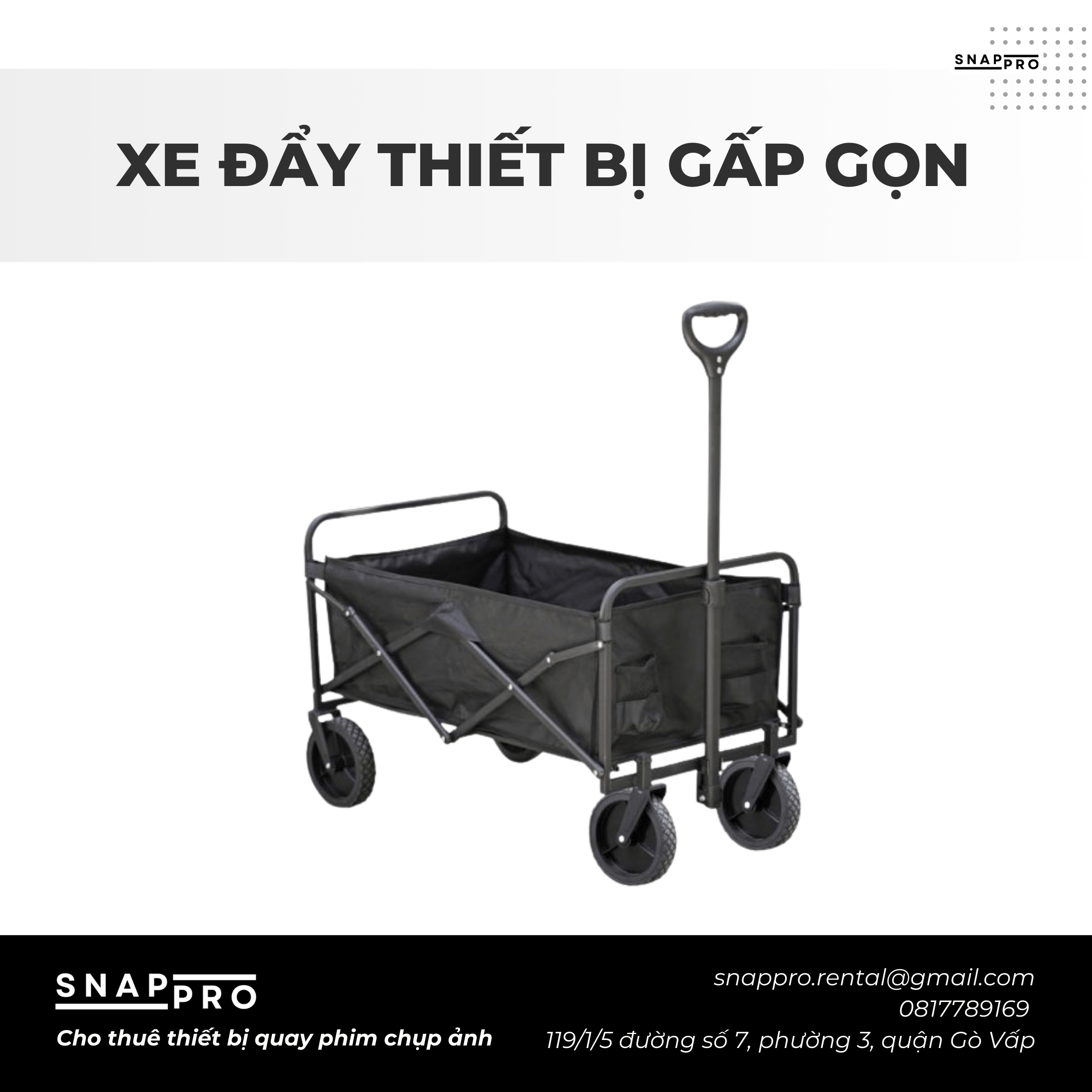 Xe đẩy thiết bị gấp gọn