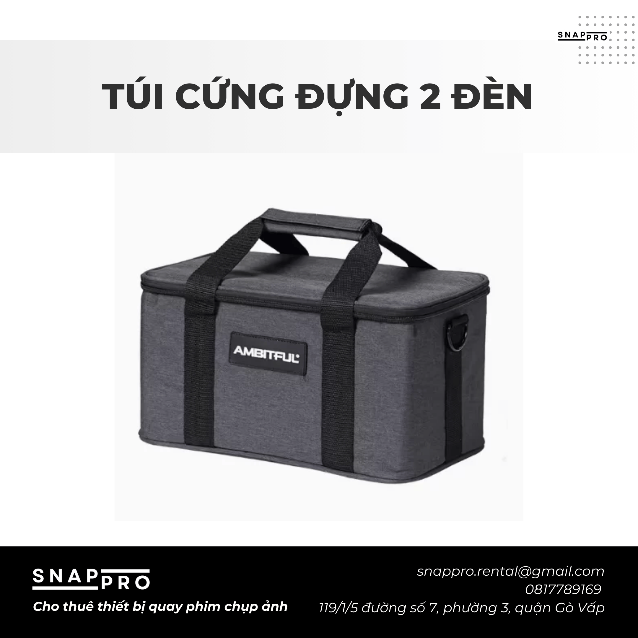 Túi Cứng đựng 2 Đèn
