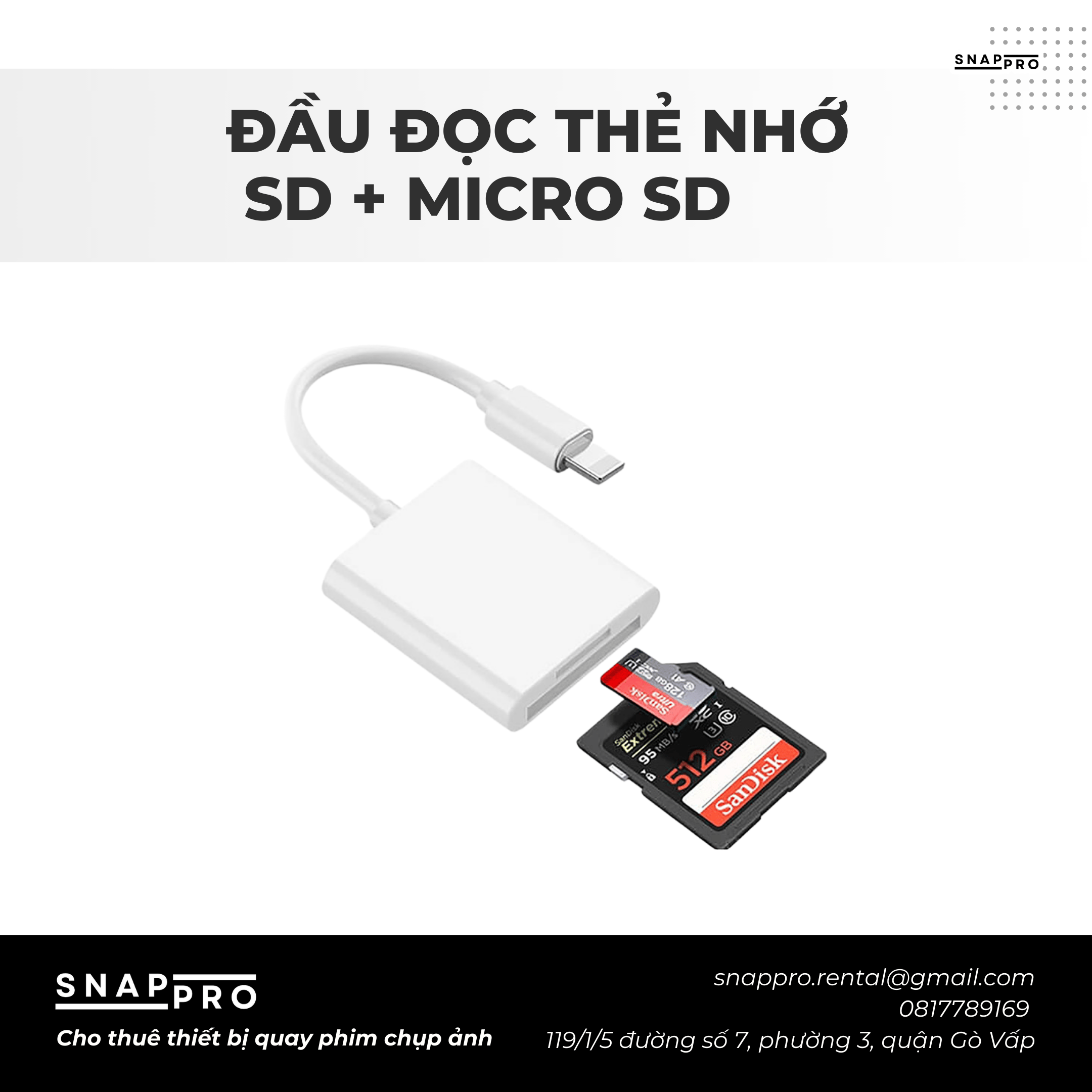 Đầu đọc Thẻ nhớ SD + Micro SD