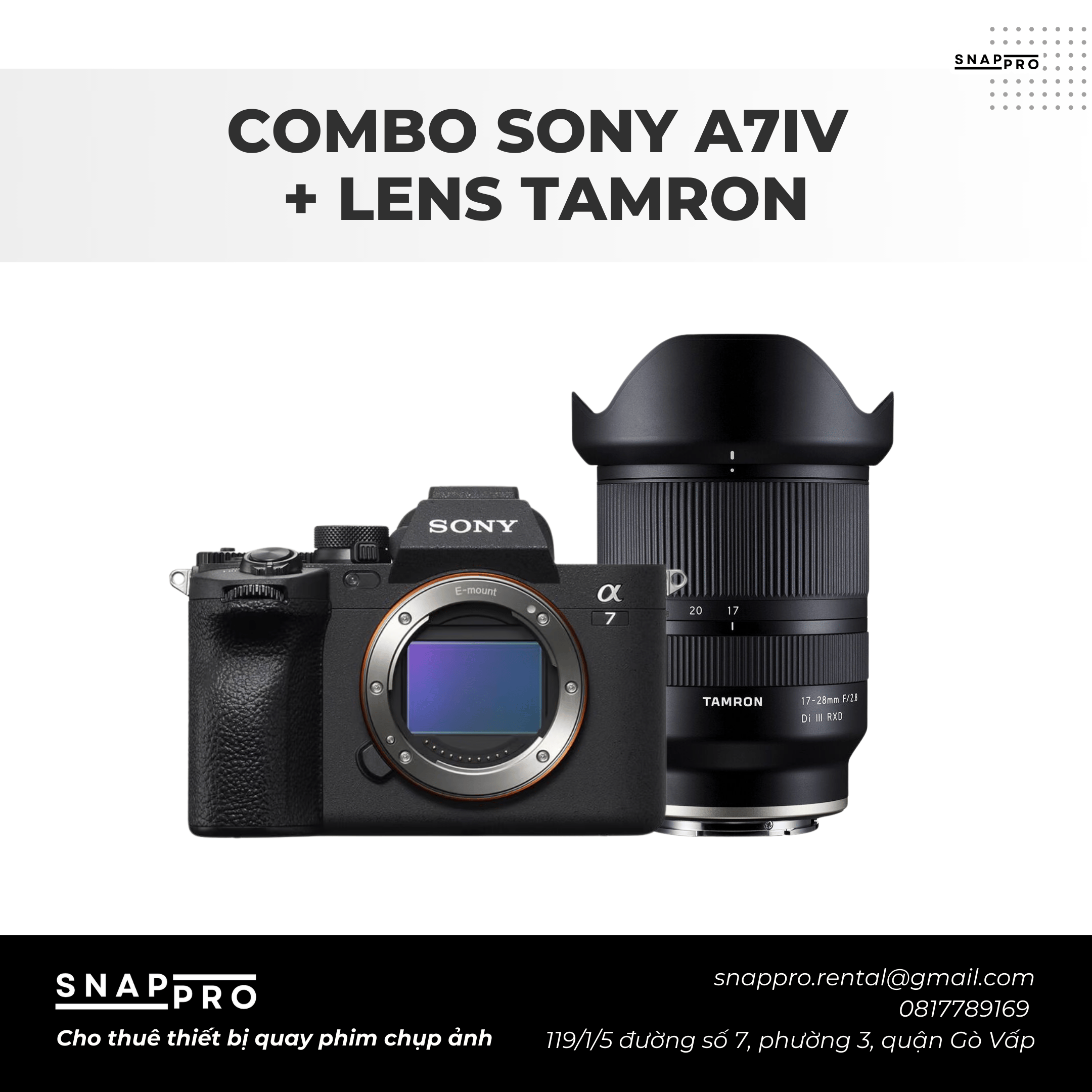 Combo Sony A7IV + Lens Tamron