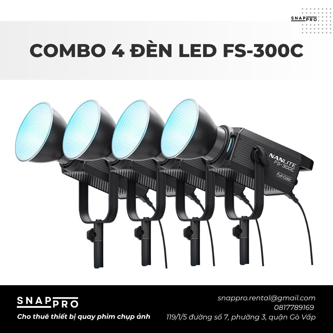 COMBO 4 ĐÈN LED NANLITE FS-300C